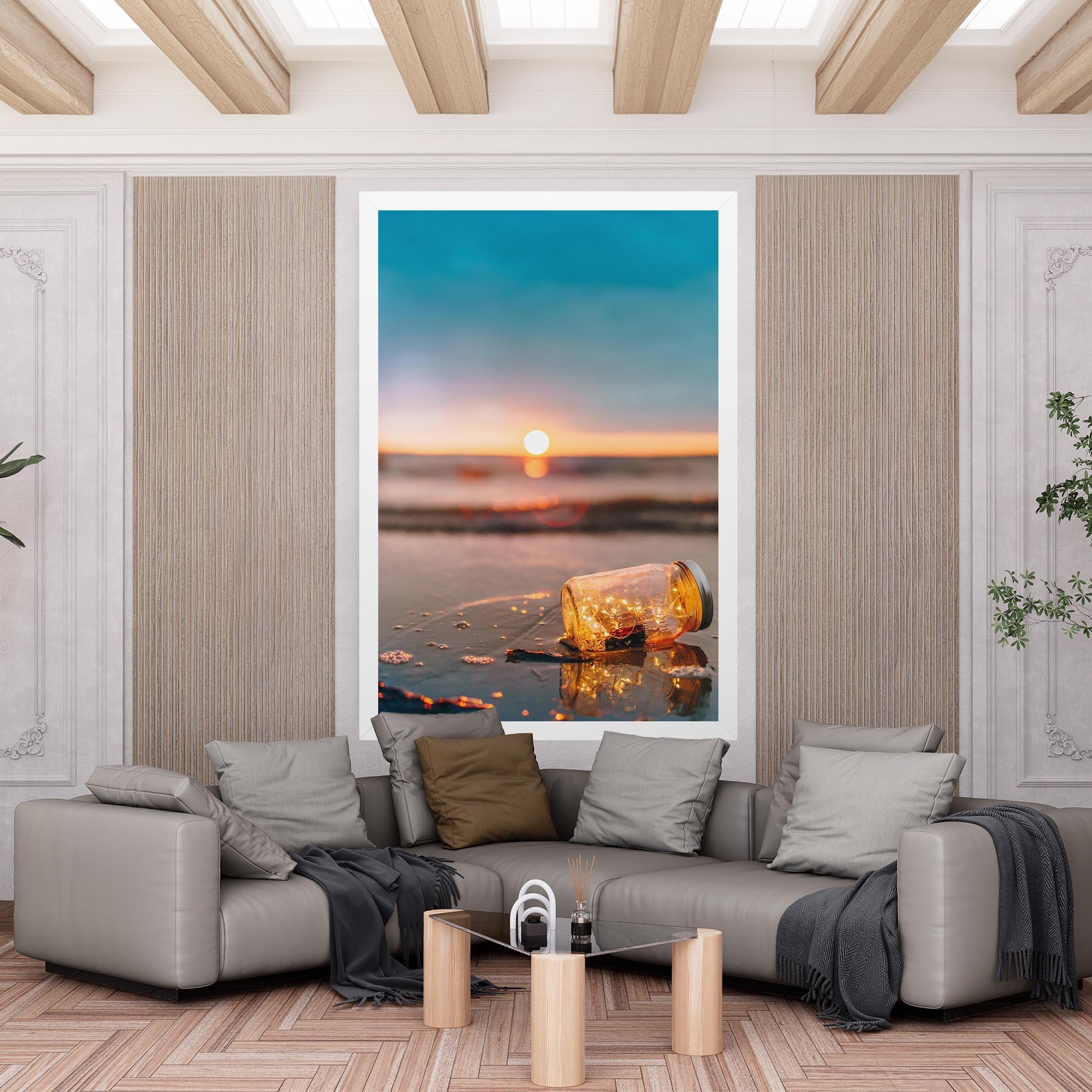 Obraz na Płótnie Jar With Lights mockup 6