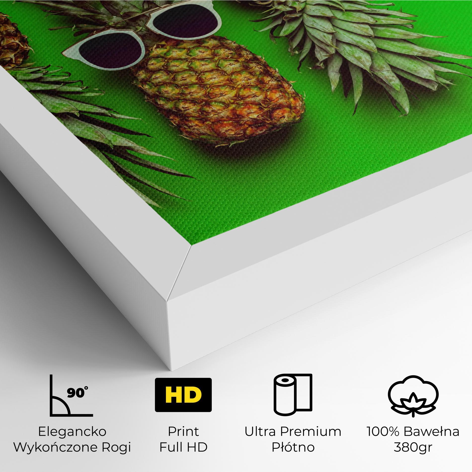 Obraz na Płótnie Green Pineapple mockup 4