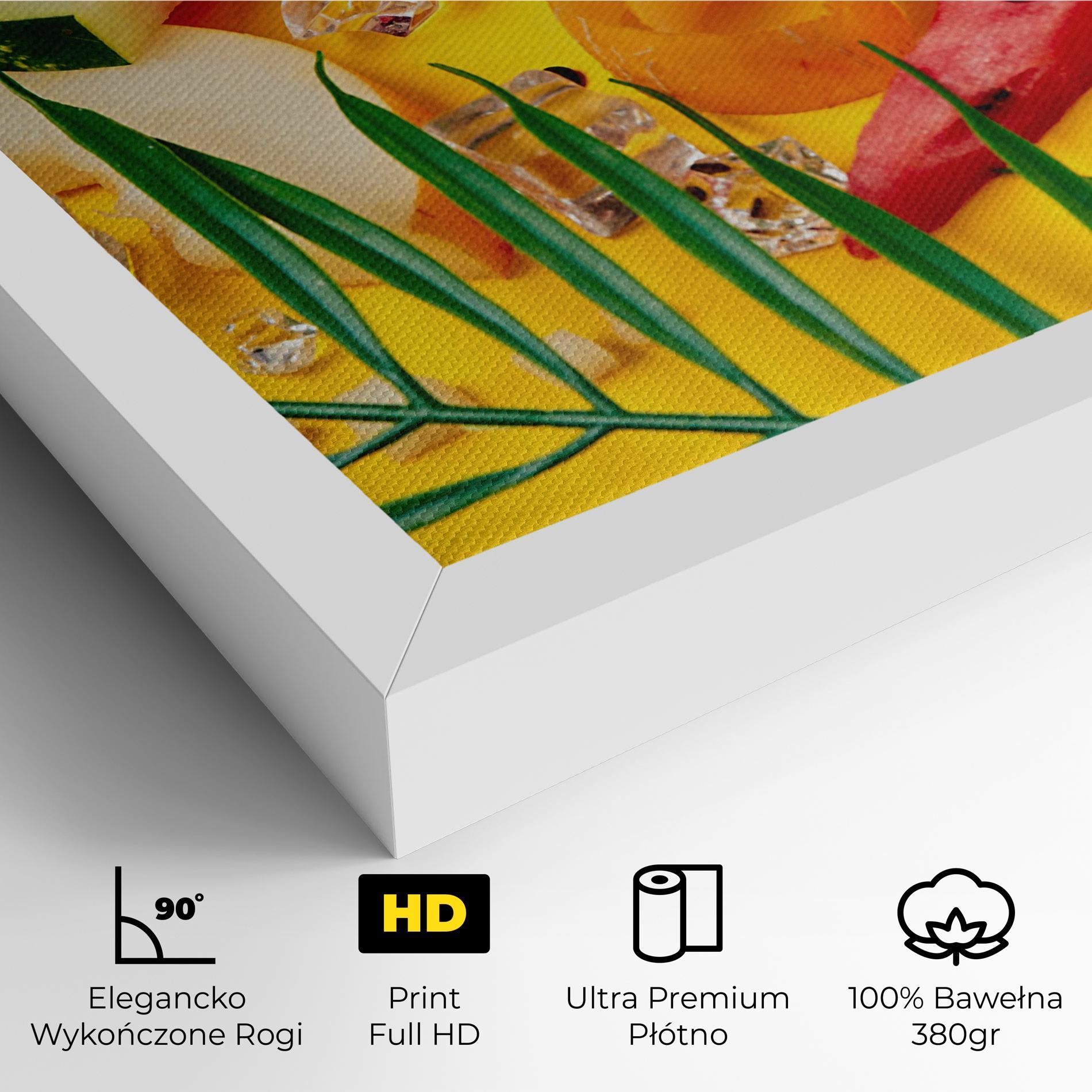 Obraz na Płótnie Ice Cubes Fruits mockup 4