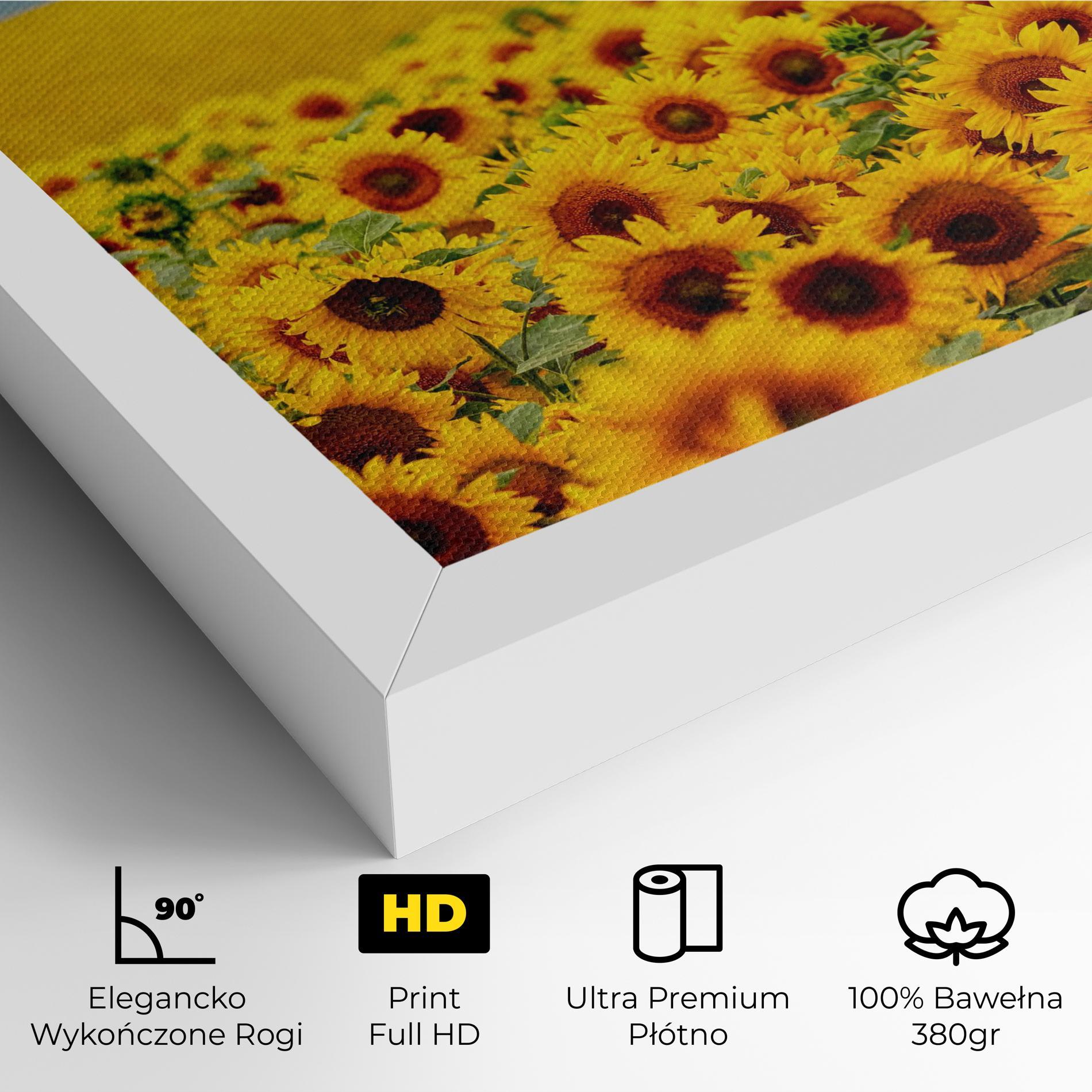 Obraz na Płótnie Yellow Sunflowers mockup 4