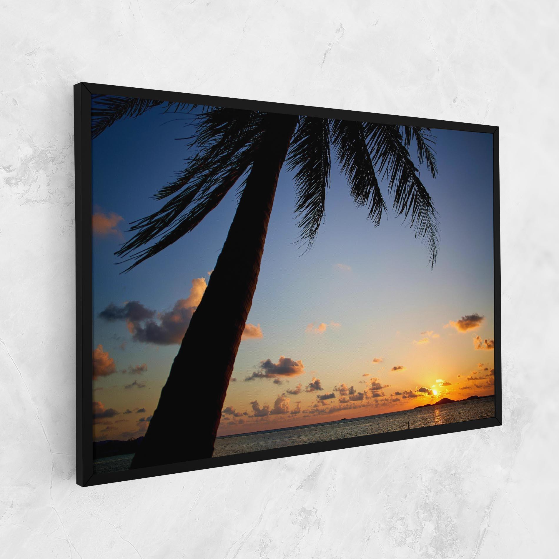 Obraz na Płótnie Palm Tree Silhouette mockup 1
