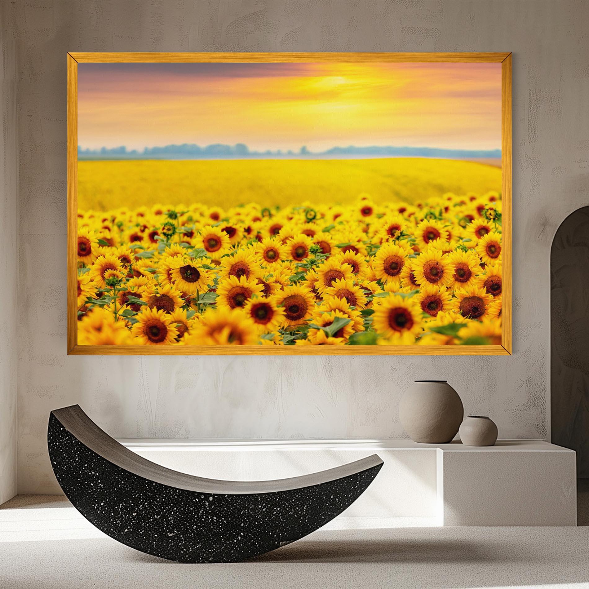 Obraz na Płótnie Yellow Sunflowers mockup 8