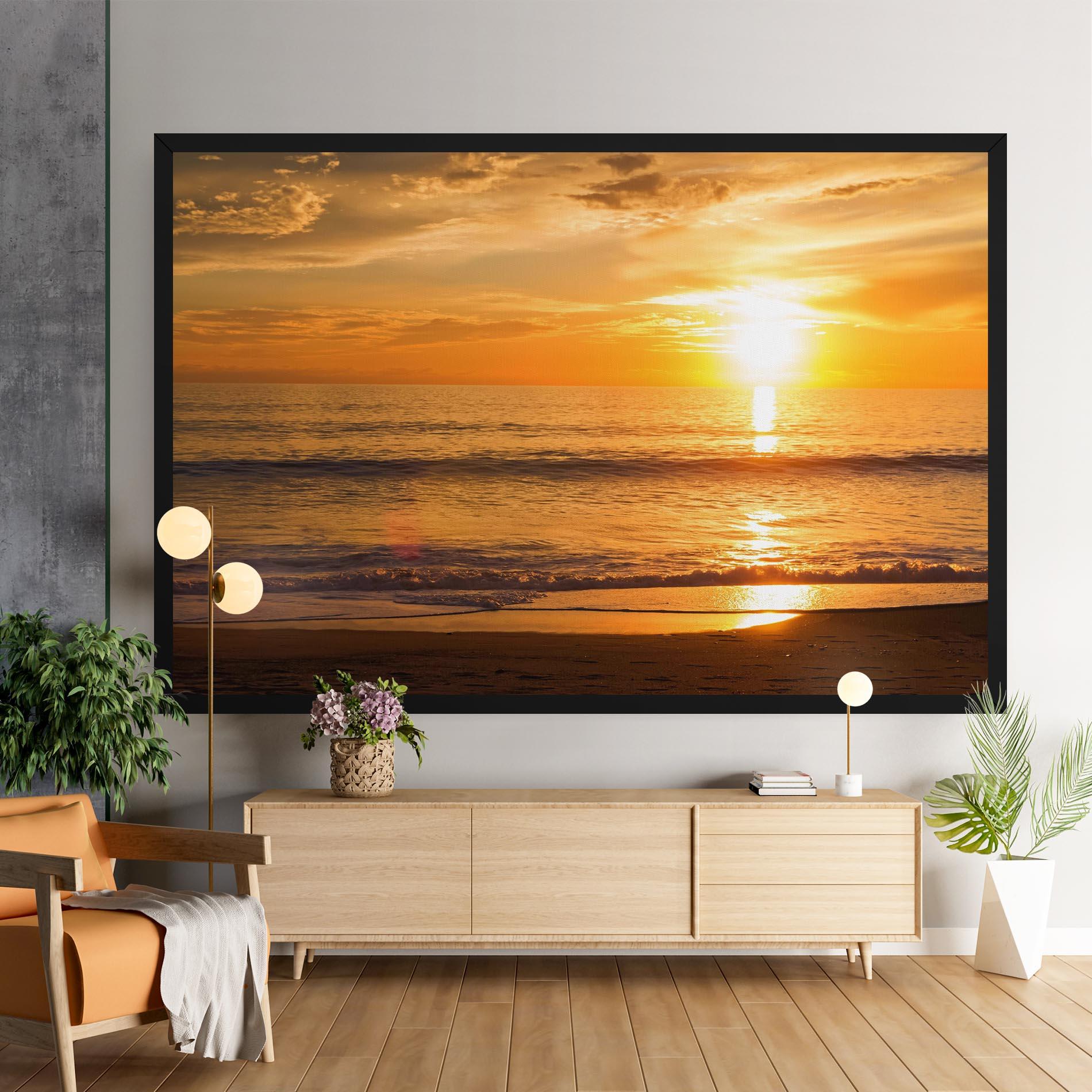 Obraz na Płótnie Sunset Ocean Coast mockup 9