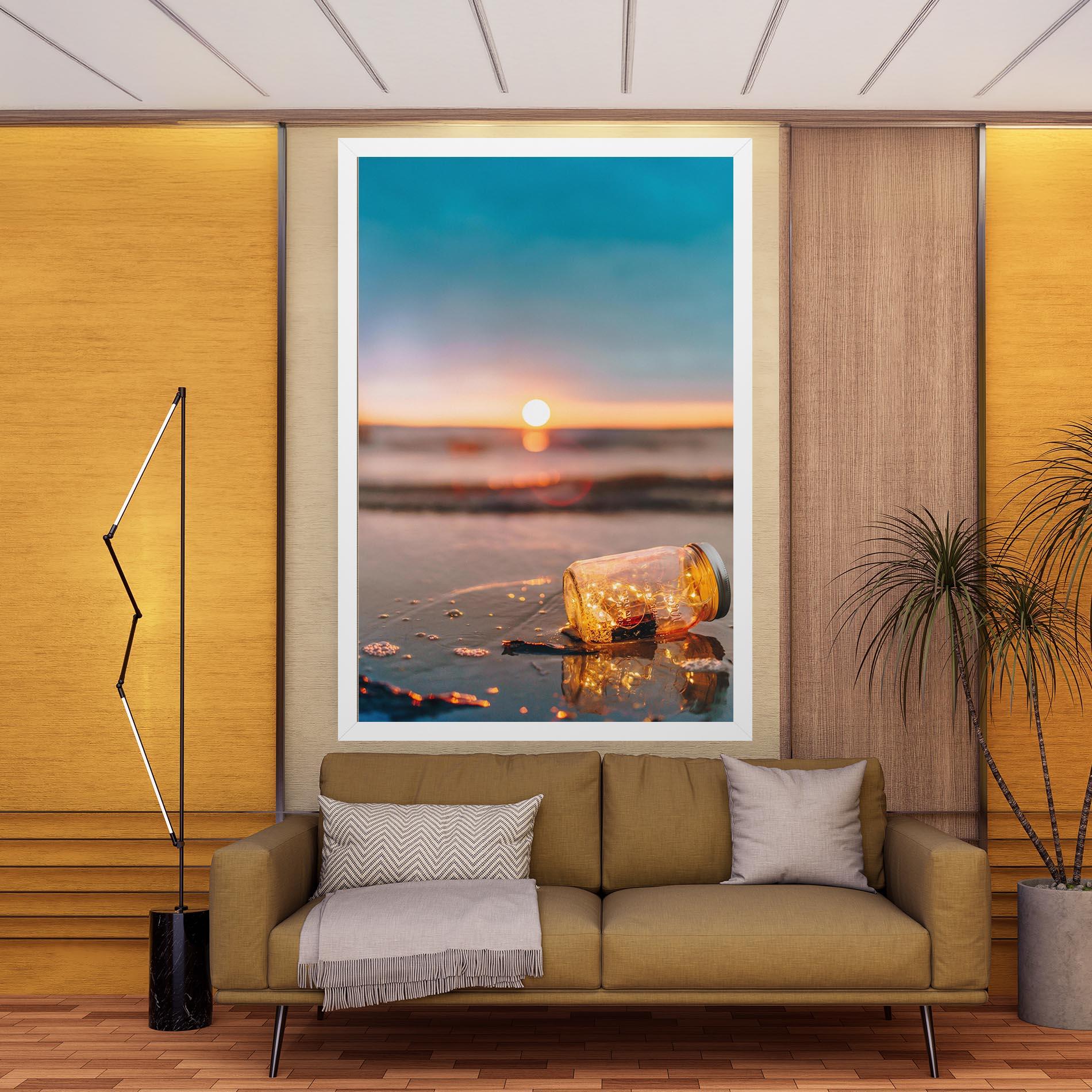 Obraz na Płótnie Jar With Lights mockup 9