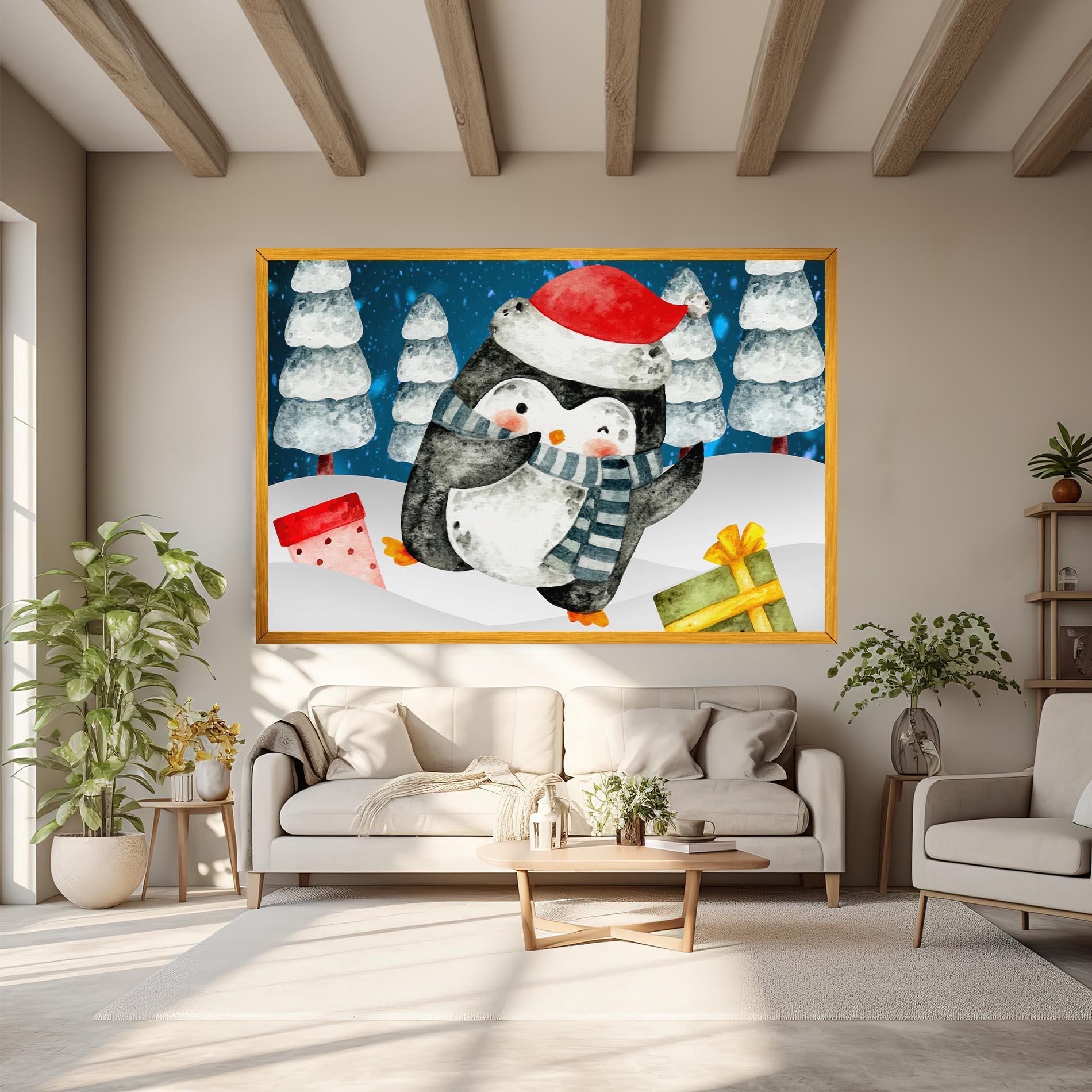 Obraz na Płótnie Blue Pinguin mockup 6