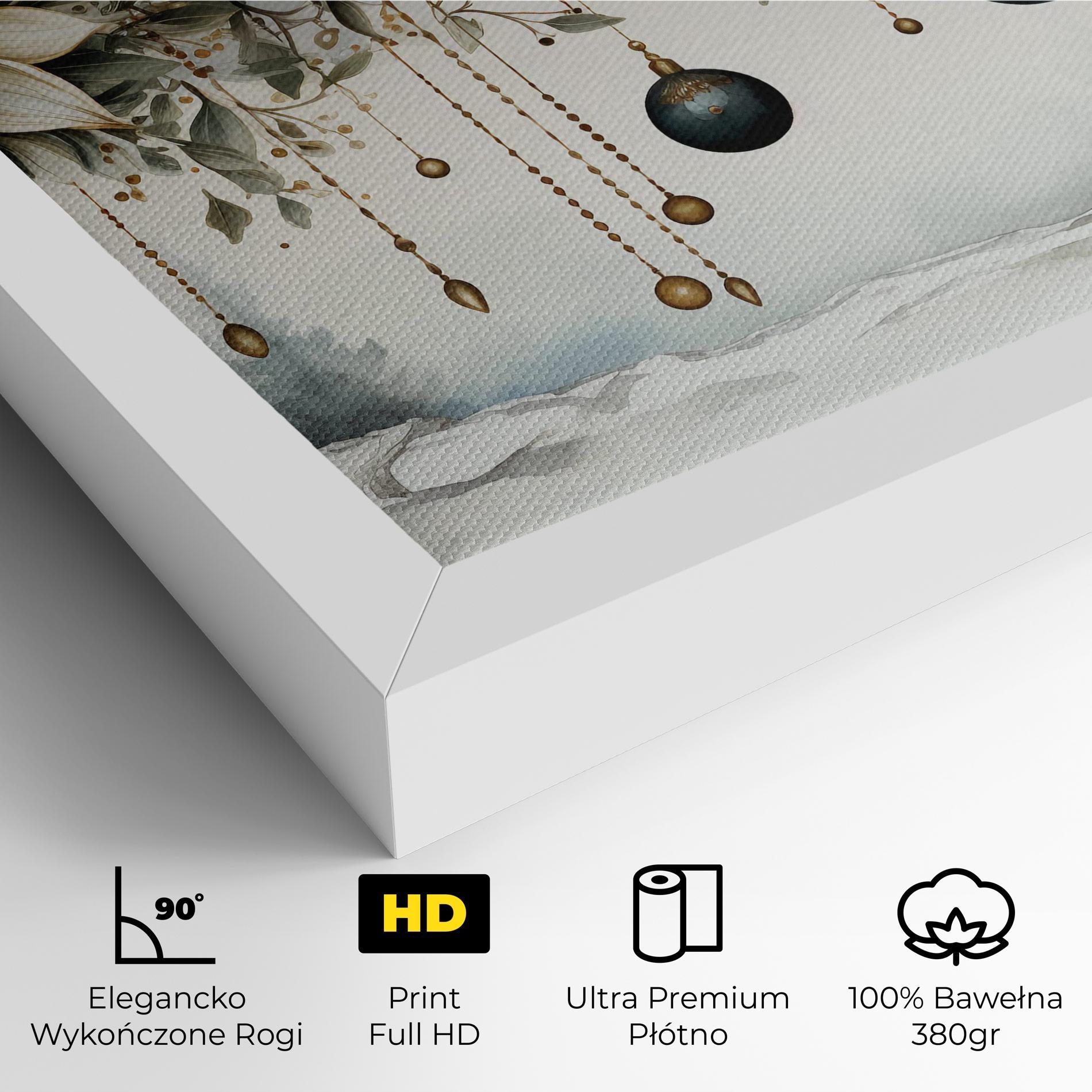 Obraz na Płótnie Christmas Flowers Art mockup 4