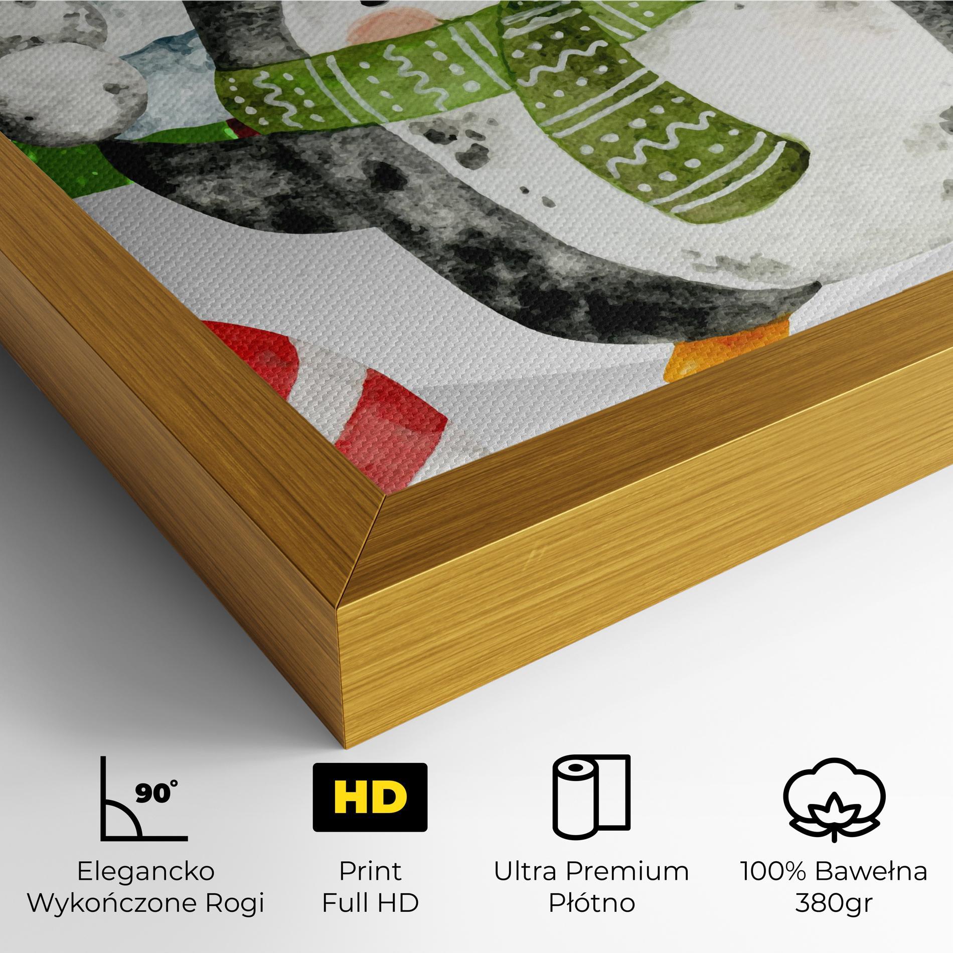 Obraz na Płótnie Green Pinguin mockup 4