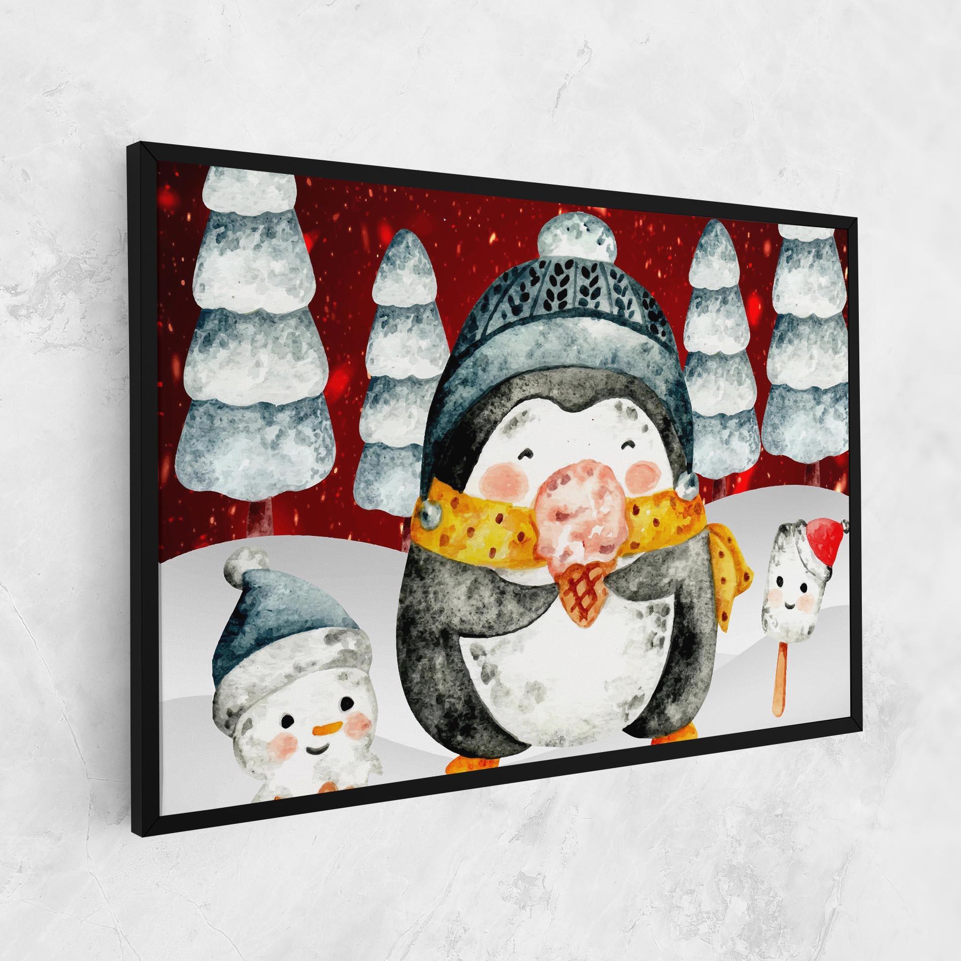 Obraz na Płótnie Yellow Pinguin mockup 1