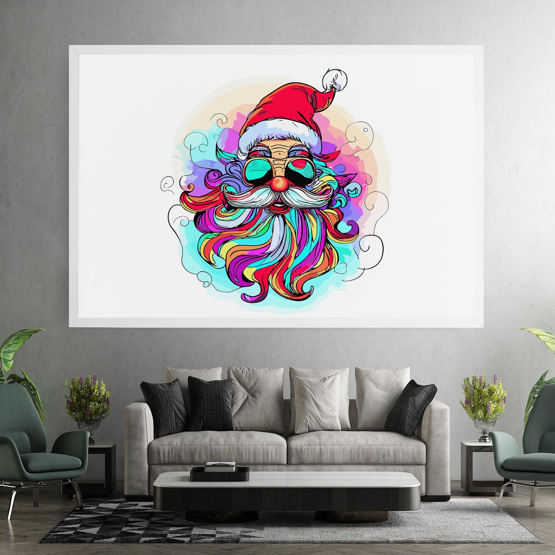 Obraz na Płótnie Colorful Santa mockup 7