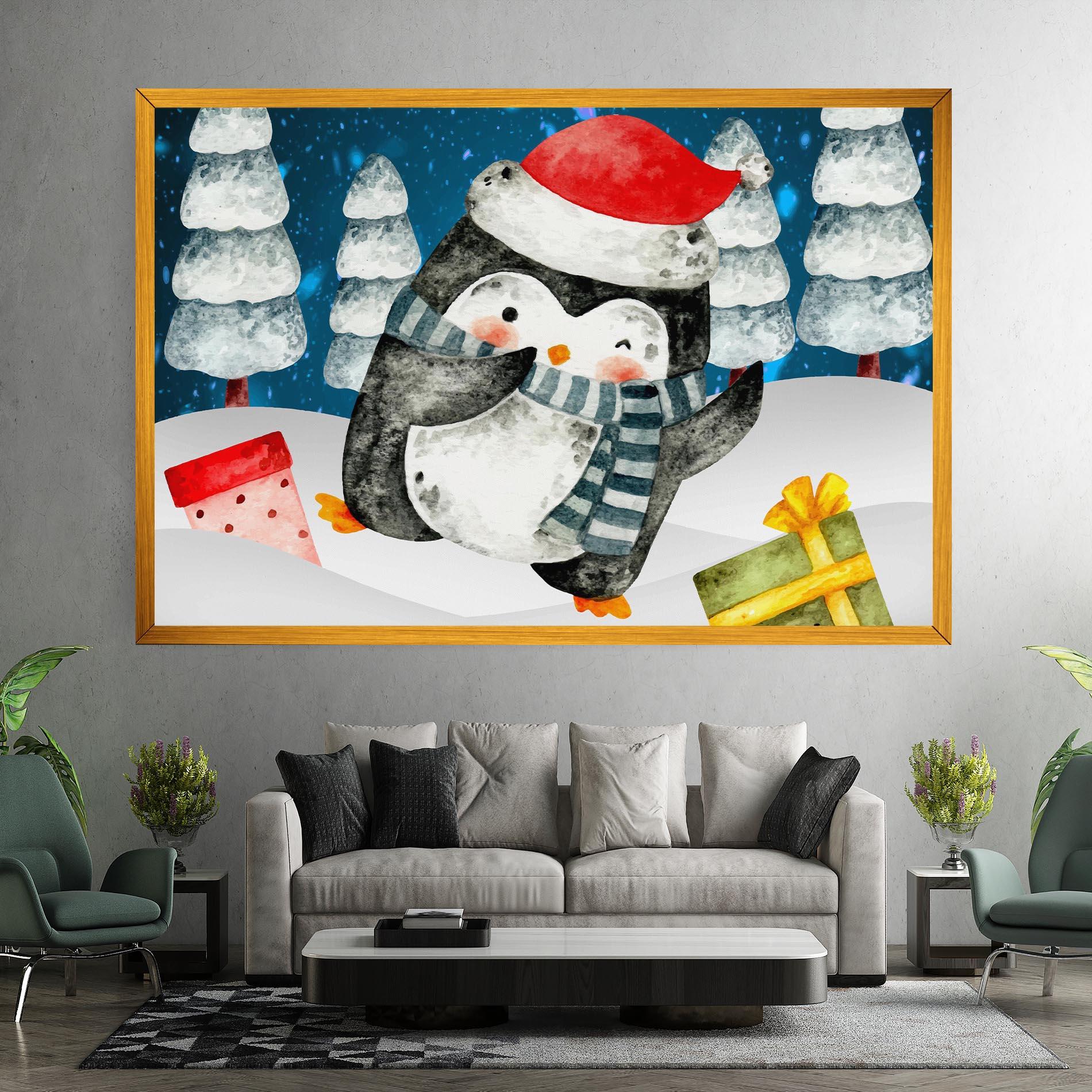 Obraz na Płótnie Blue Pinguin mockup 7