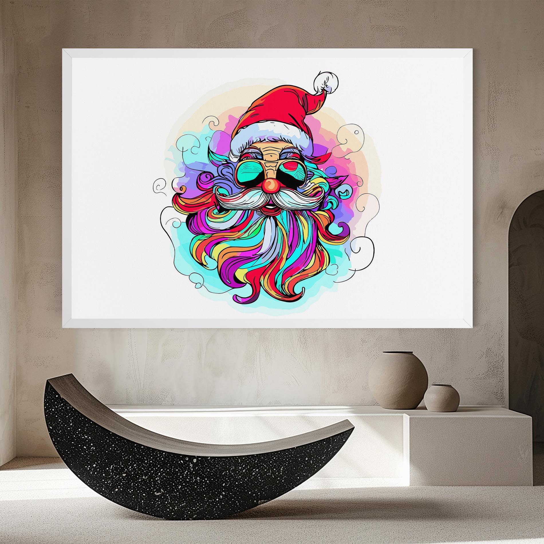 Obraz na Płótnie Colorful Santa mockup 8