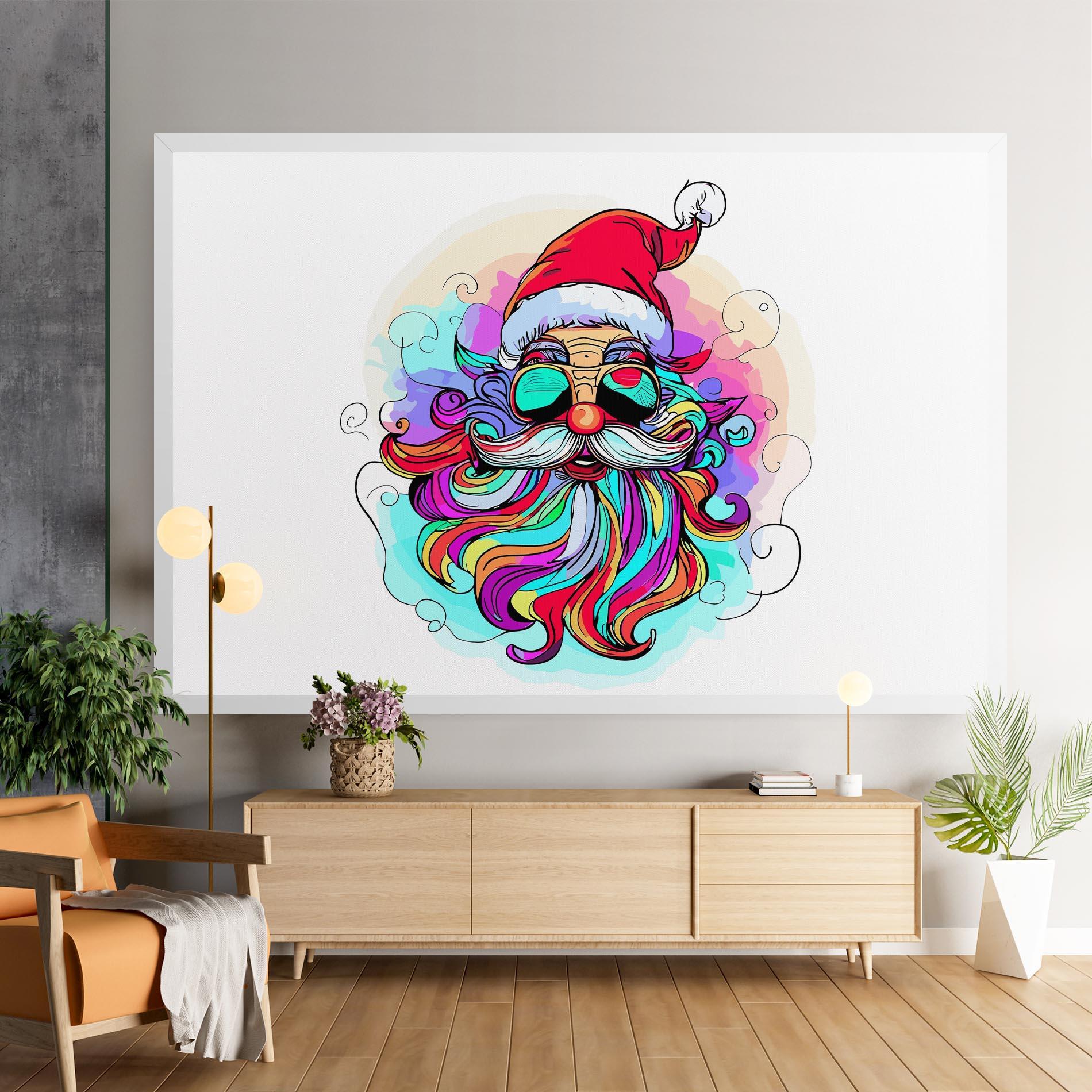 Obraz na Płótnie Colorful Santa mockup 9