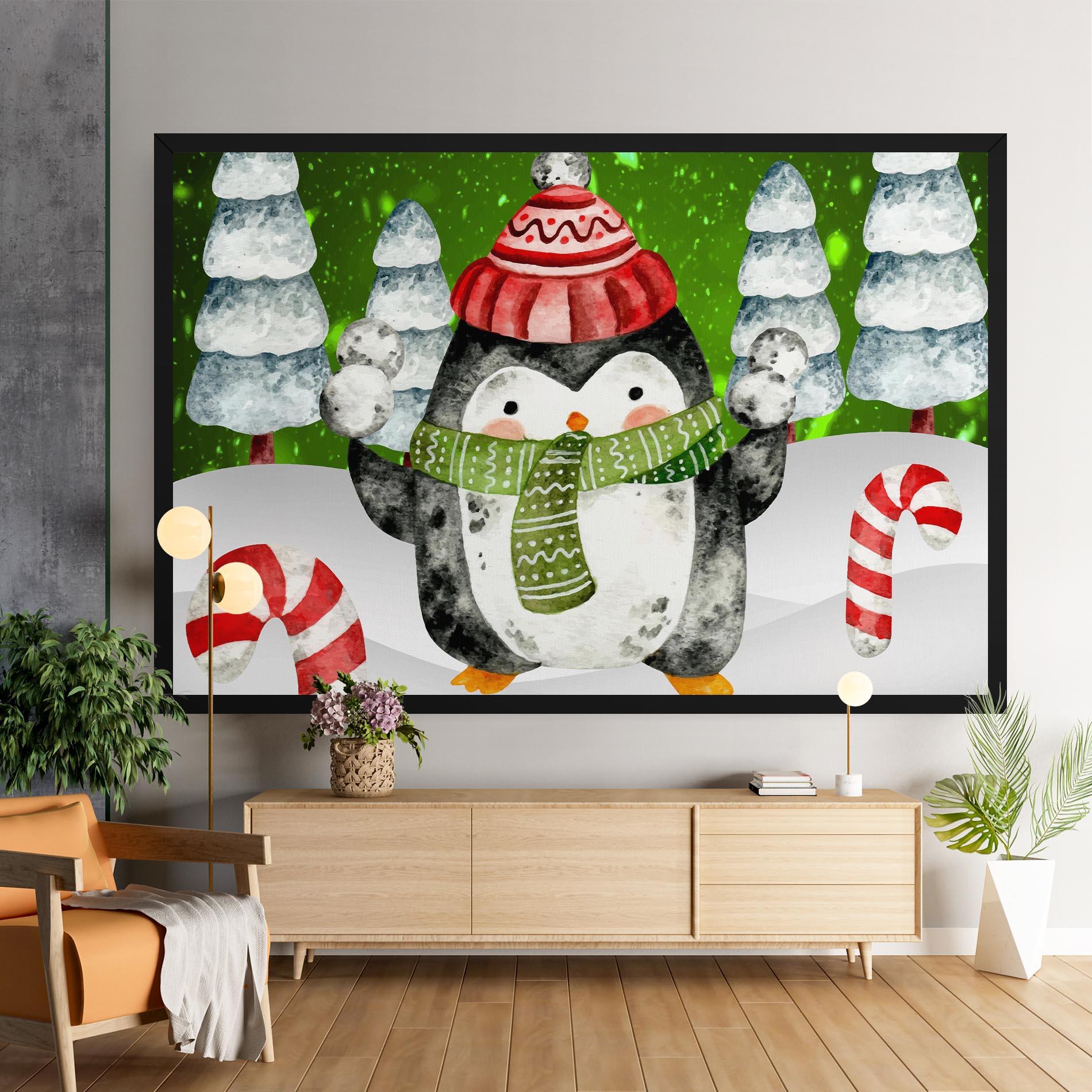 Obraz na Płótnie Green Pinguin mockup 9
