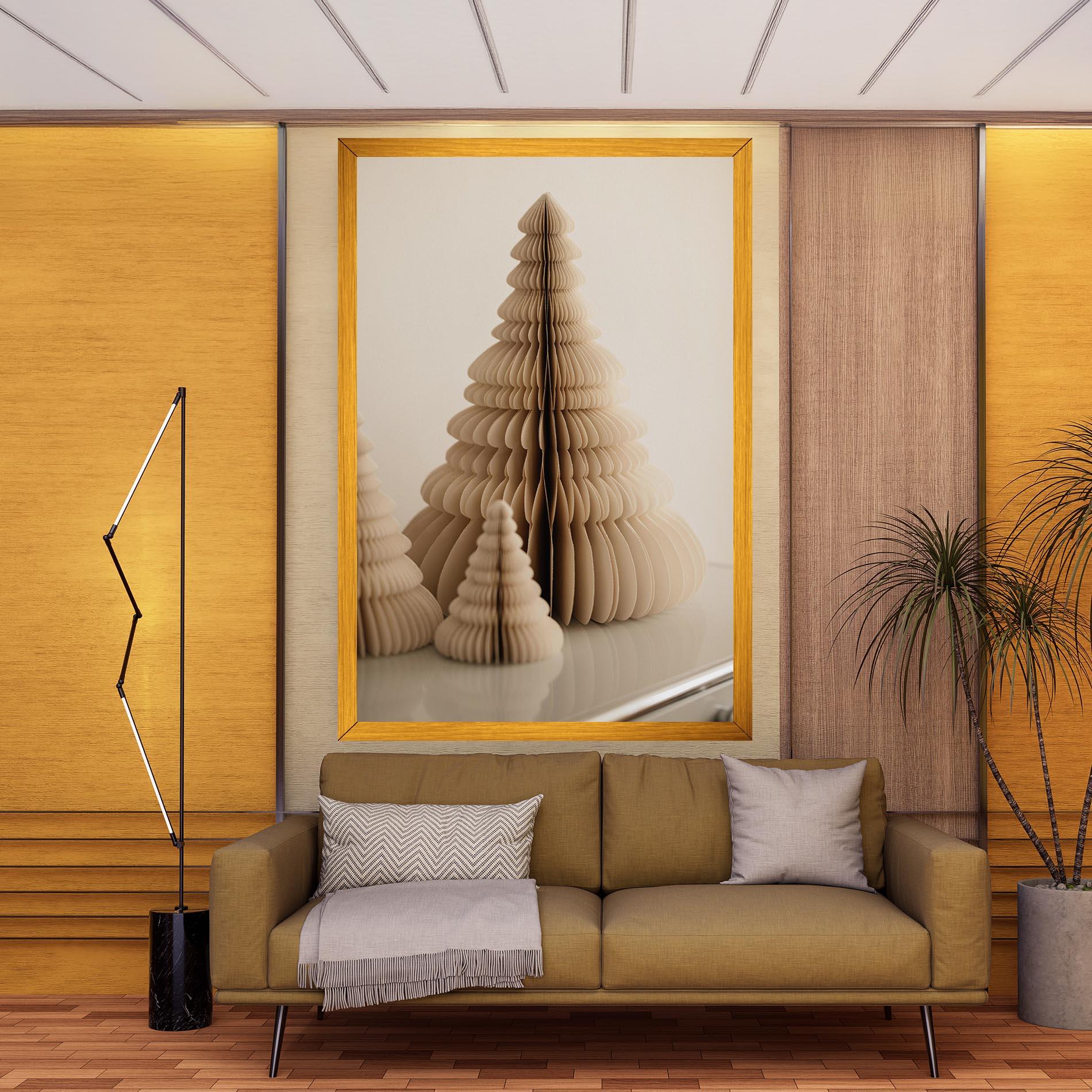 Obraz na Płótnie Paper Tree mockup 9