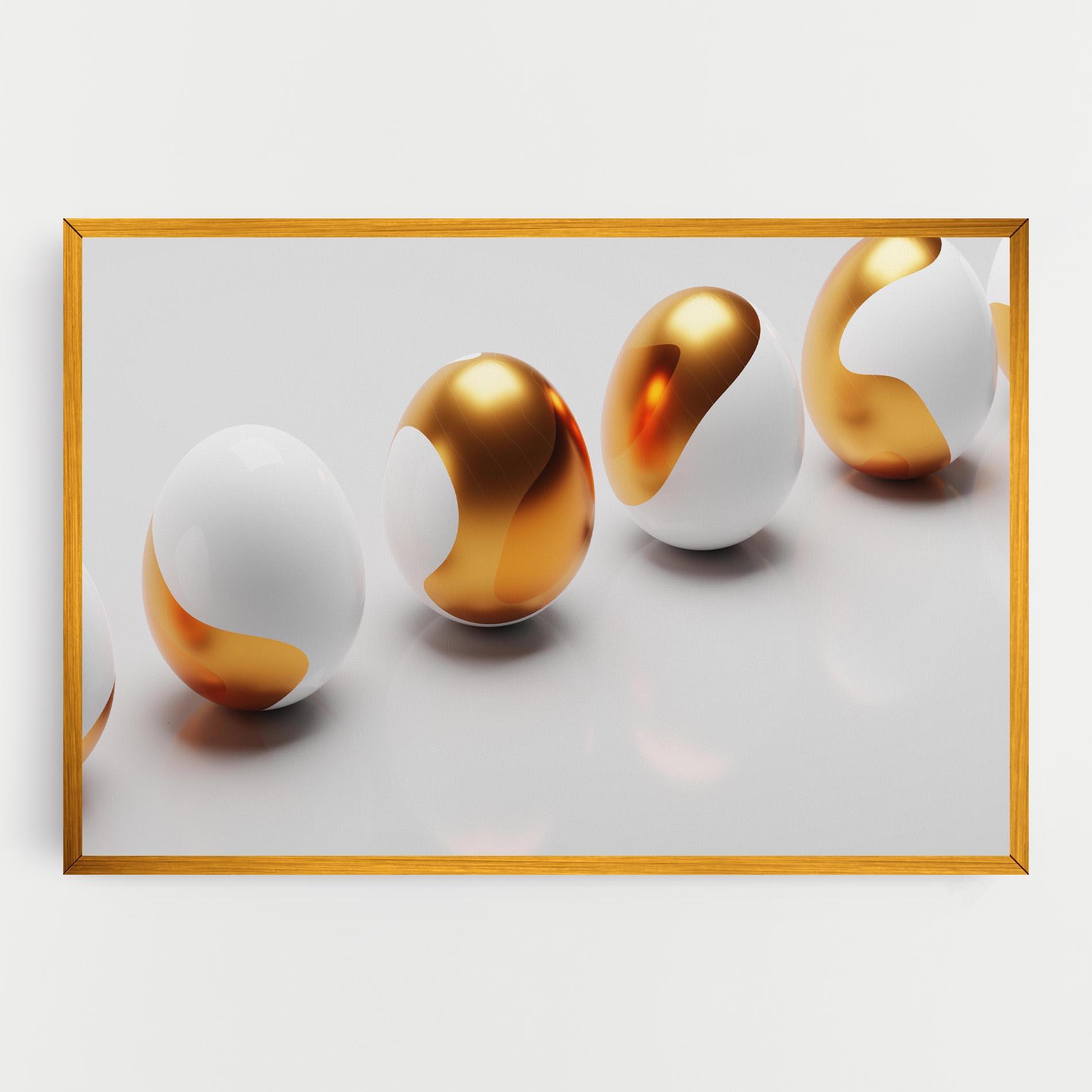 Obraz na Płótnie Elegant Easter Eggs mockup 0