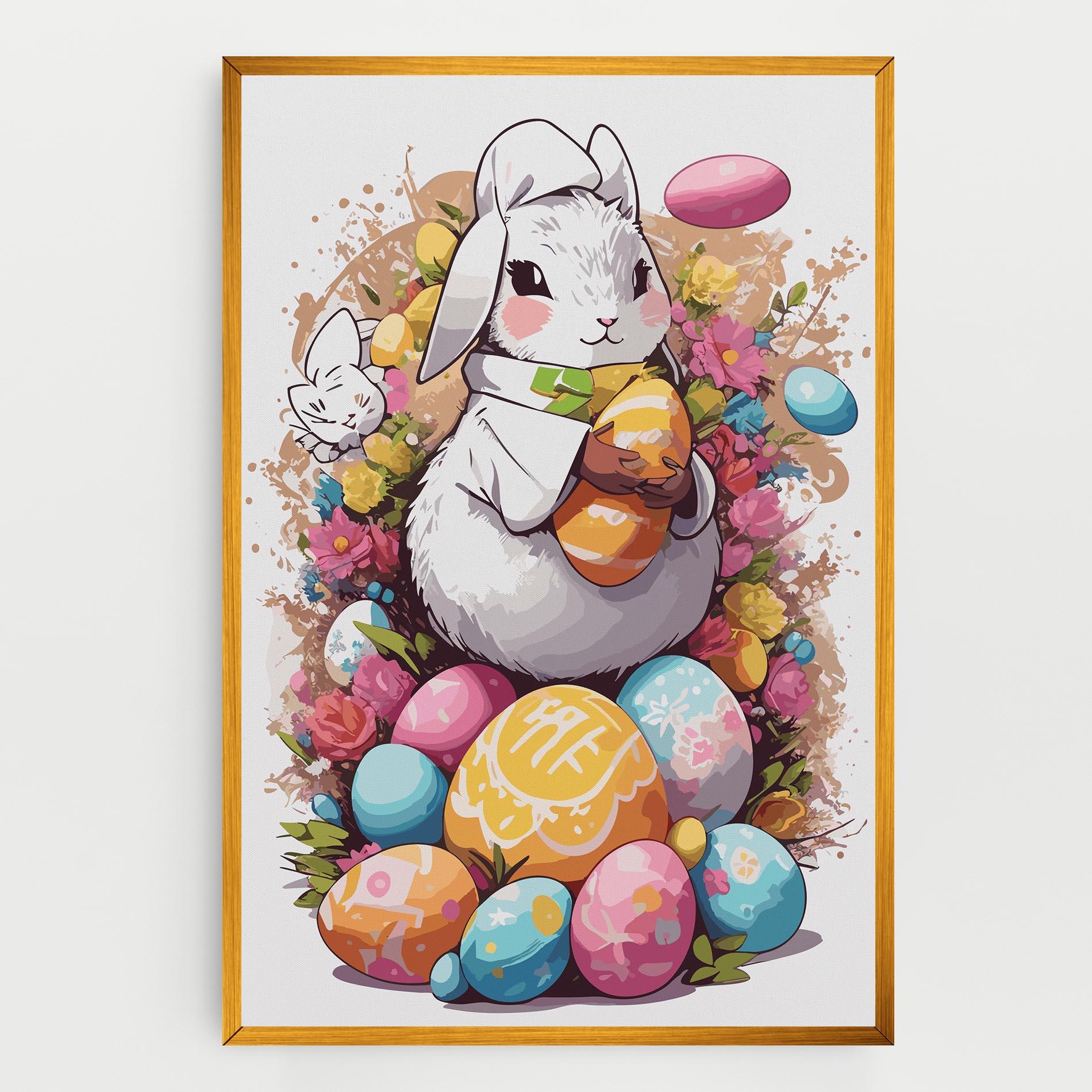 Obraz na Płótnie White Easter Bunny mockup 0