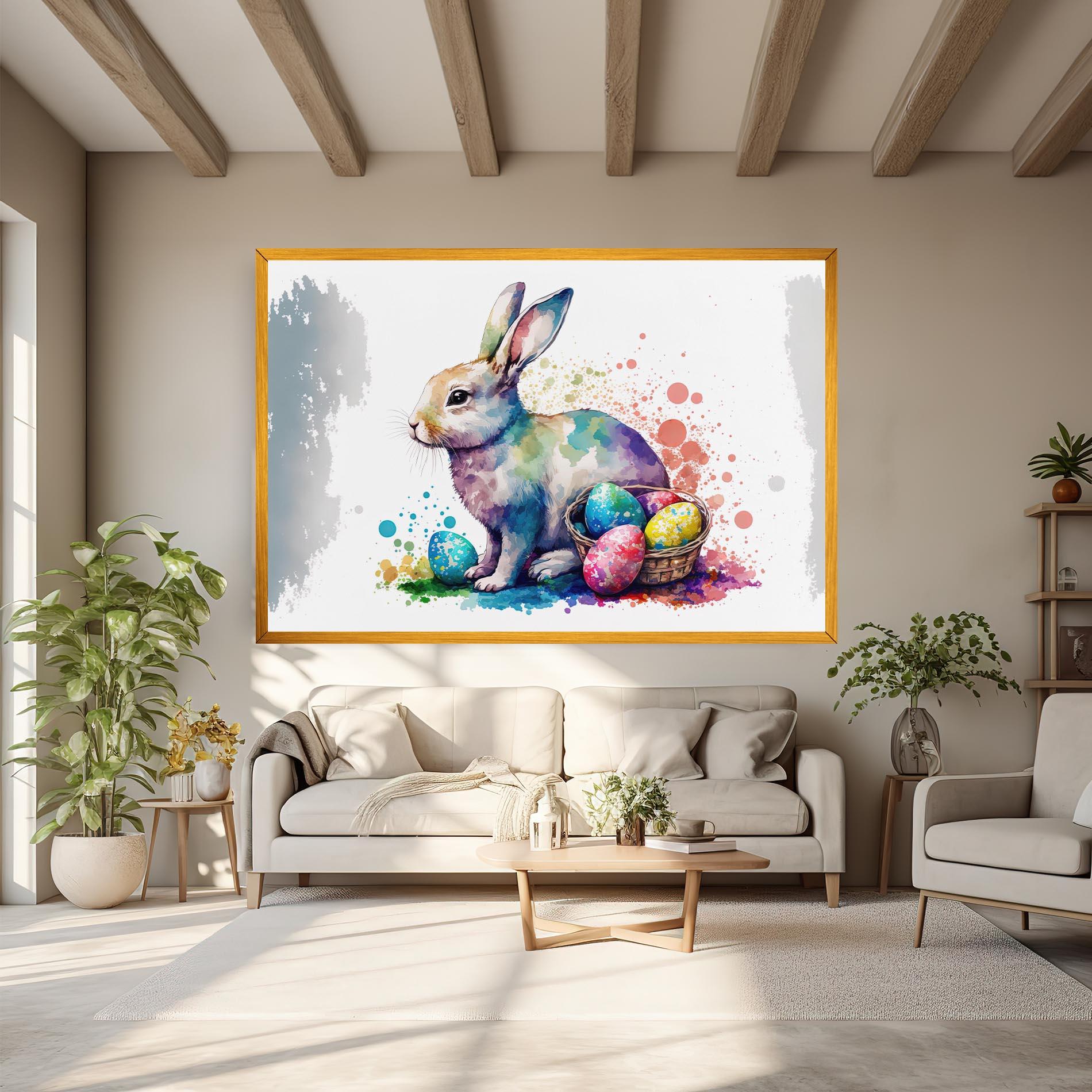 Obraz na Płótnie Easter Bunny Watercolor mockup 6