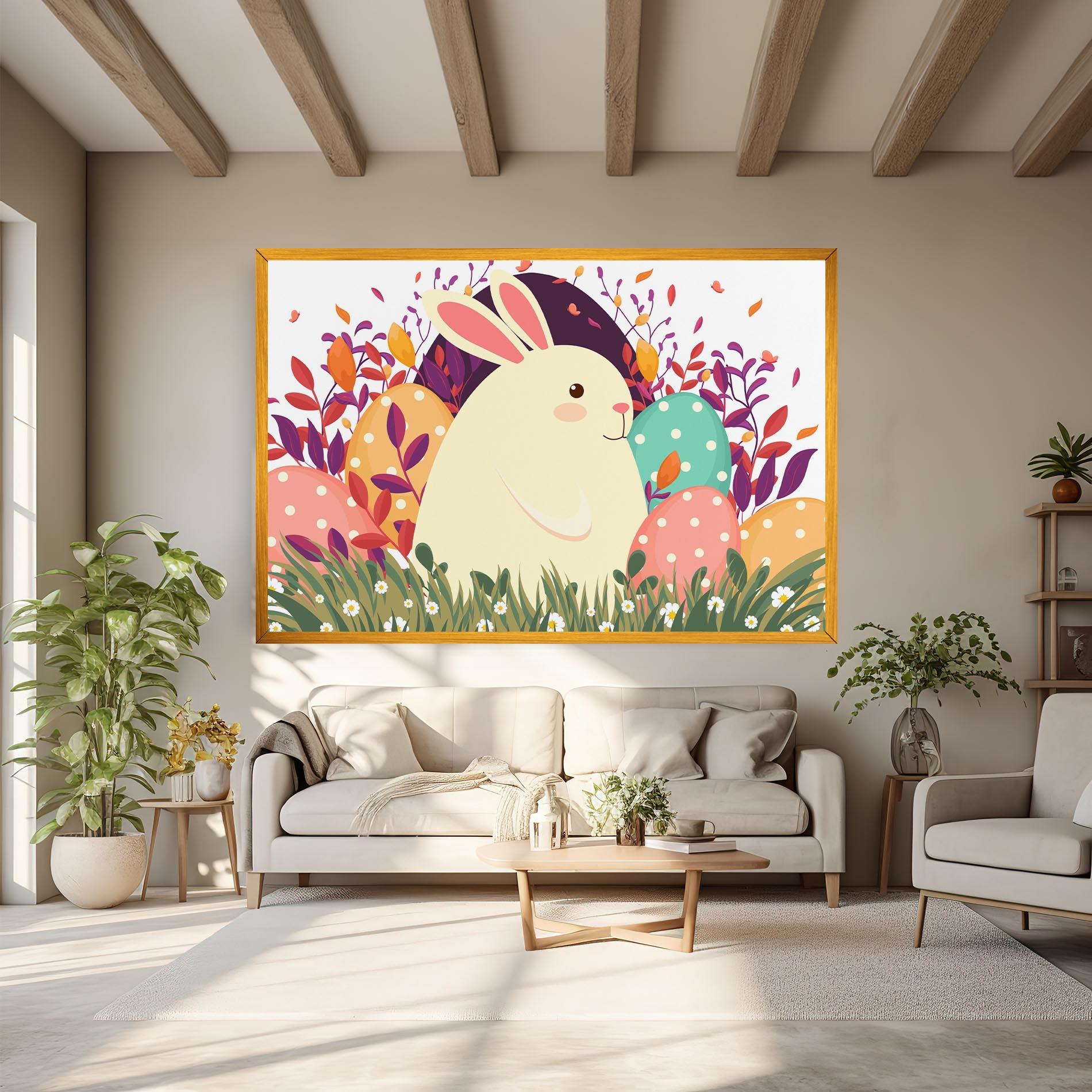 Obraz na Płótnie Friendly Bunny mockup 6
