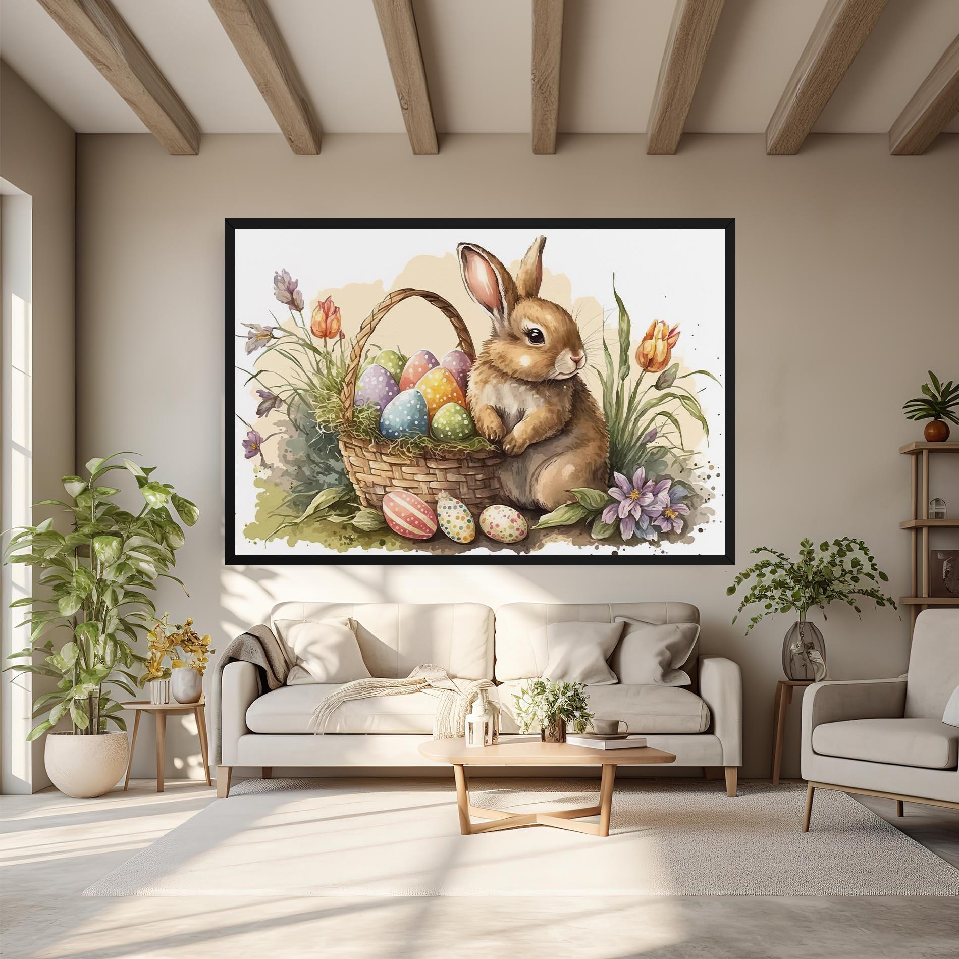 Obraz na Płótnie Eggs Baby Bunny mockup 6