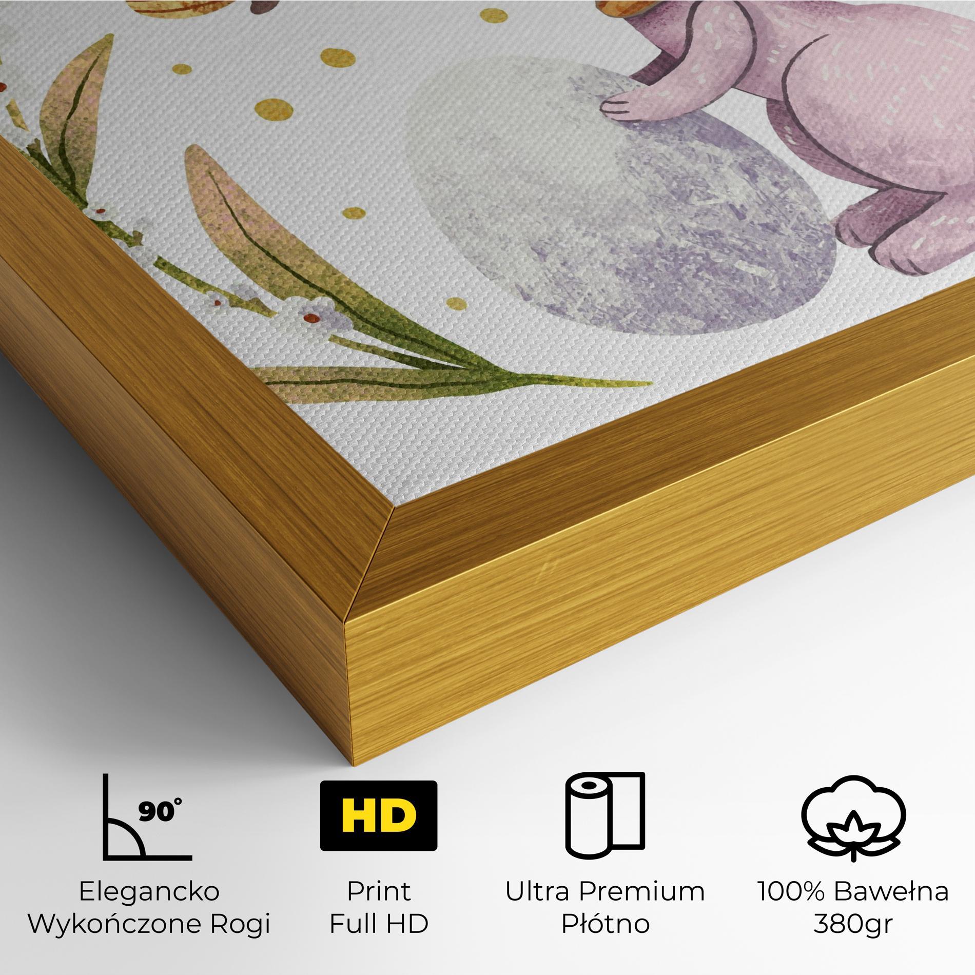 Obraz na Płótnie Easter Pink Bunny mockup 4