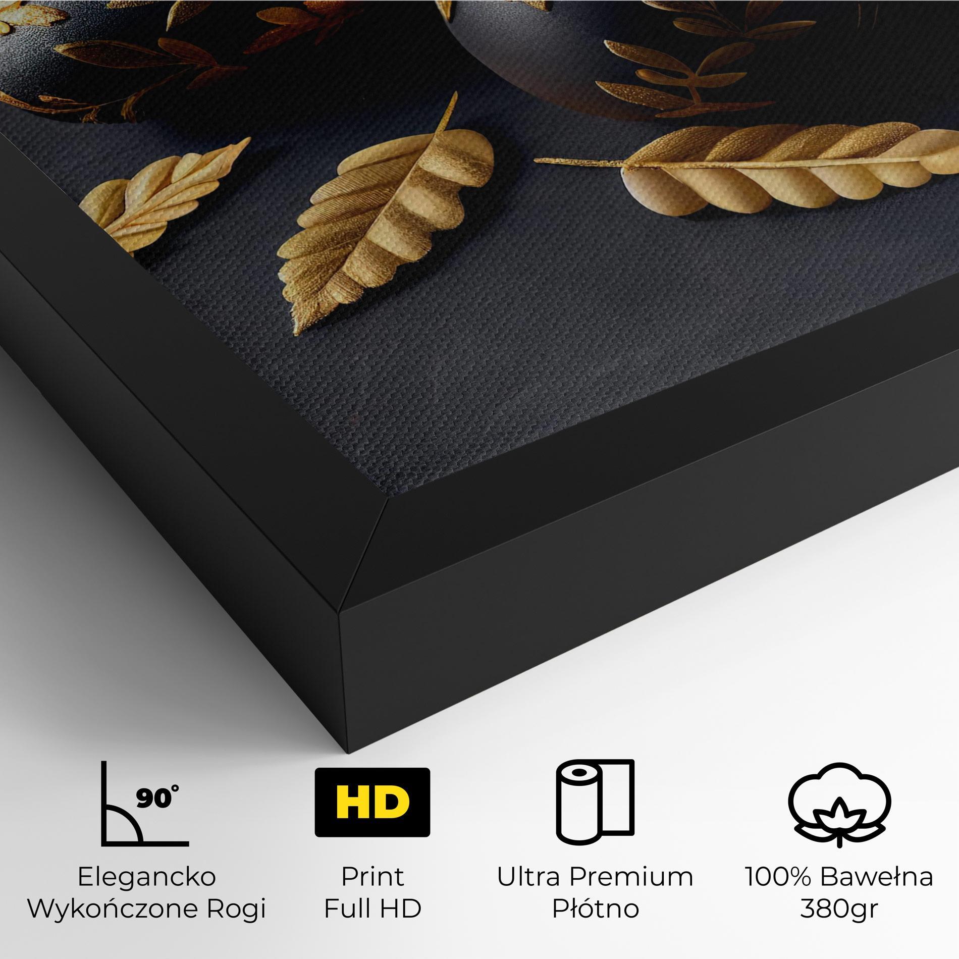 Obraz na Płótnie Black Gold Egs mockup 4