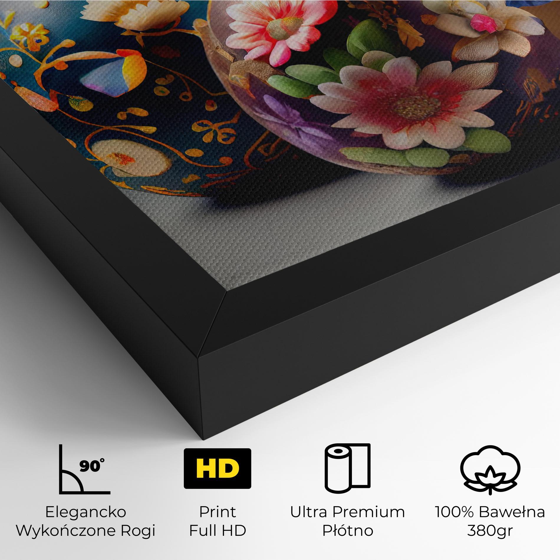 Obraz na Płótnie Easter Egs Flowers mockup 4