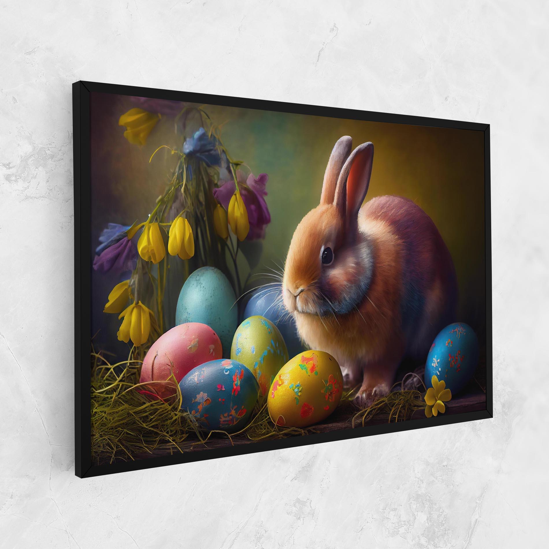 Obraz na Płótnie Easter Cute Rabbit mockup 1