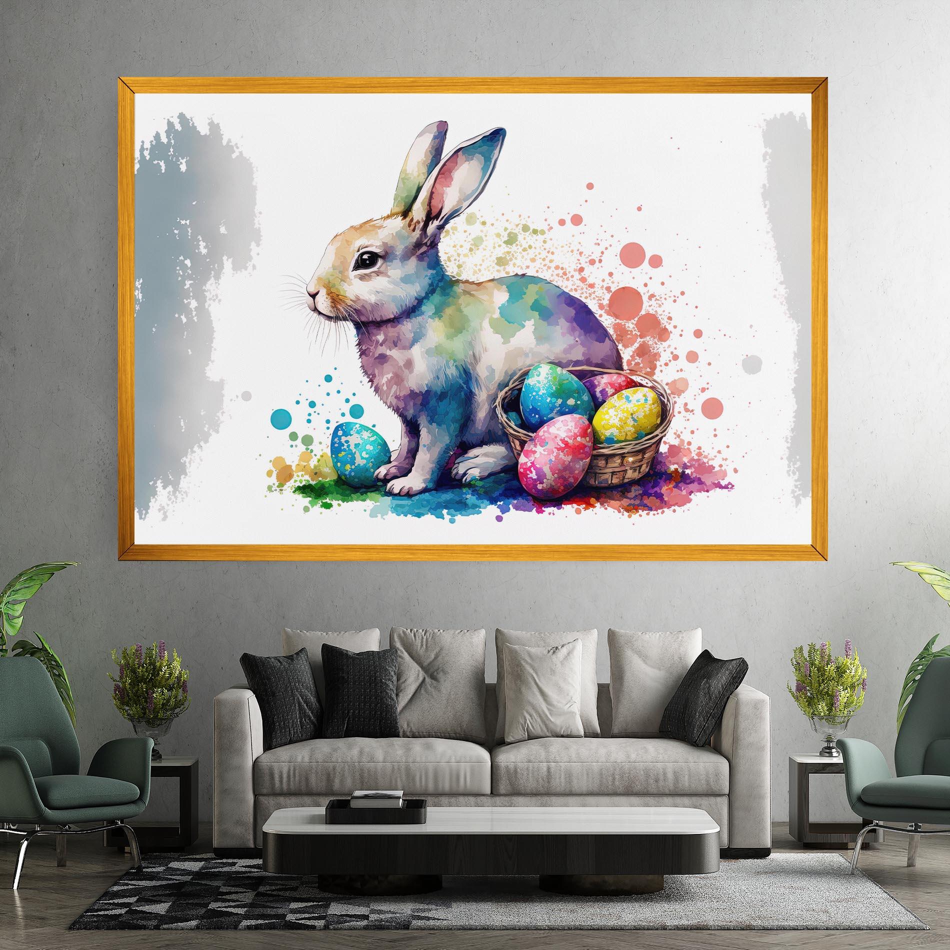 Obraz na Płótnie Easter Bunny Watercolor mockup 7