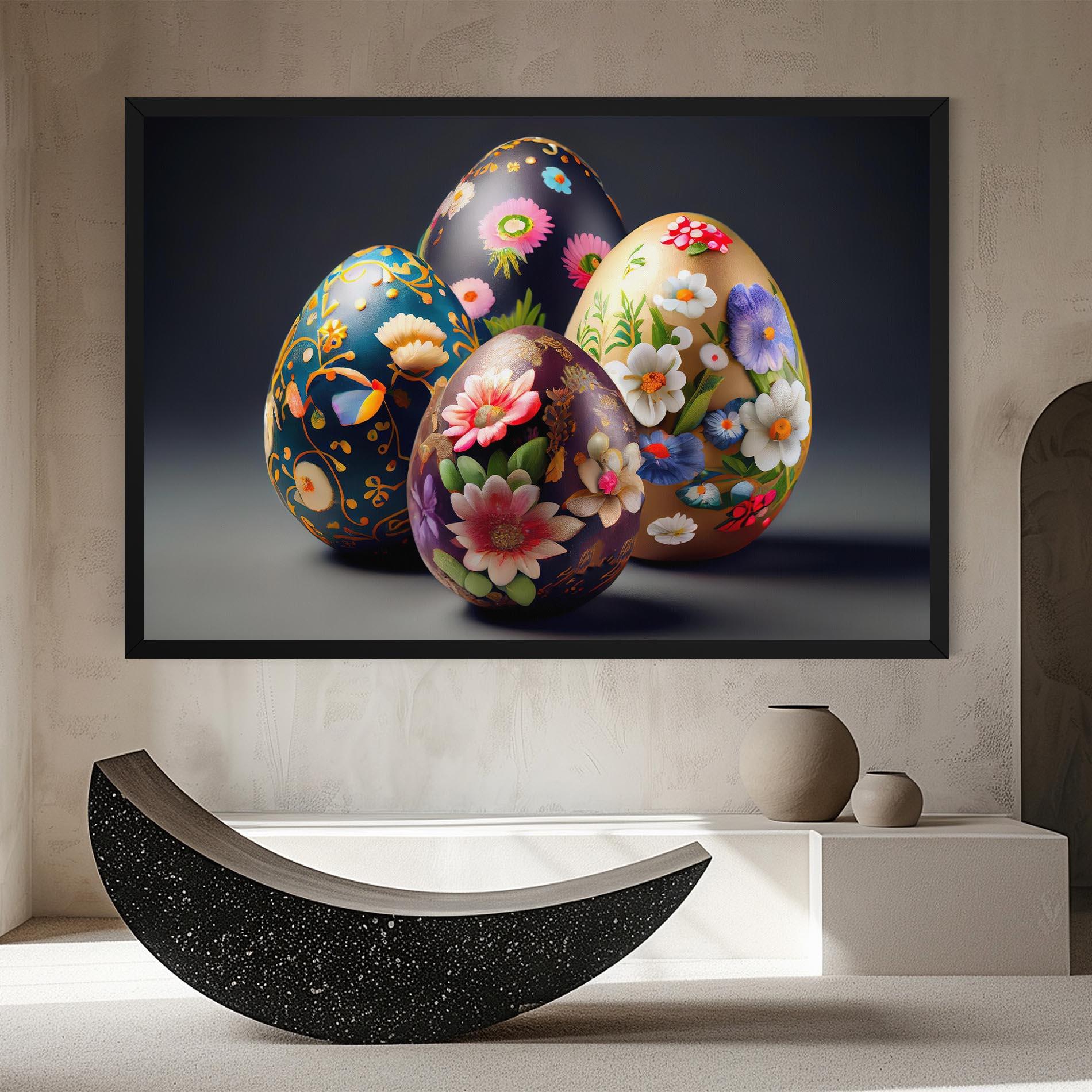 Obraz na Płótnie Easter Egs Flowers mockup 8