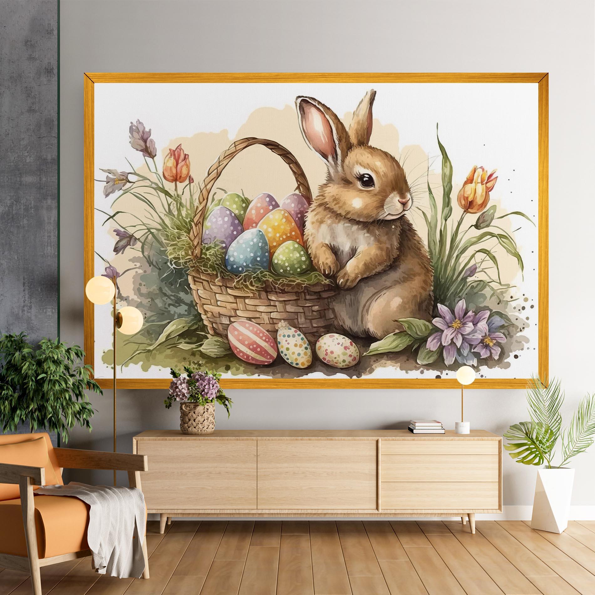 Obraz na Płótnie Eggs Baby Bunny mockup 9
