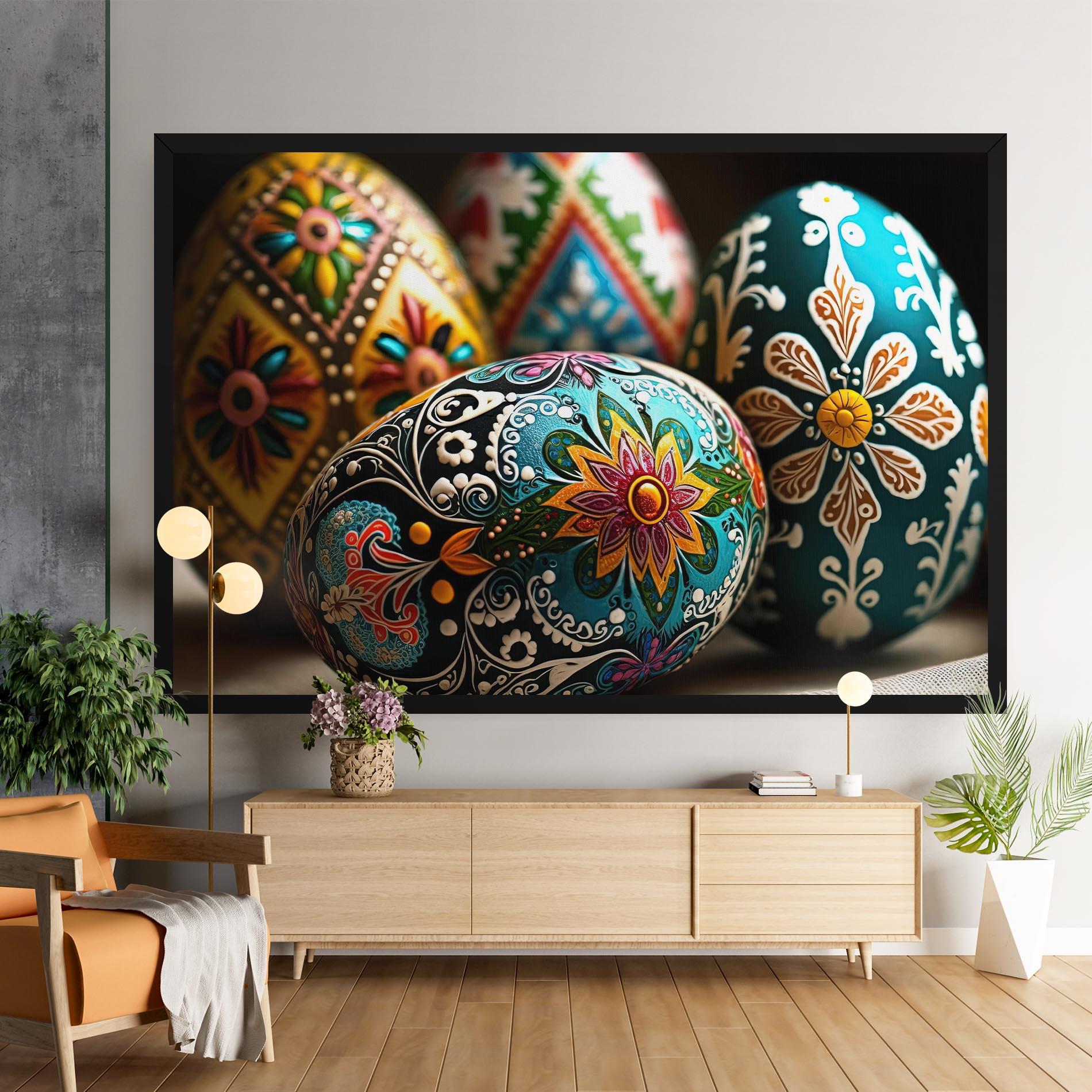 Obraz na Płótnie Easter Eggs Ornament mockup 9