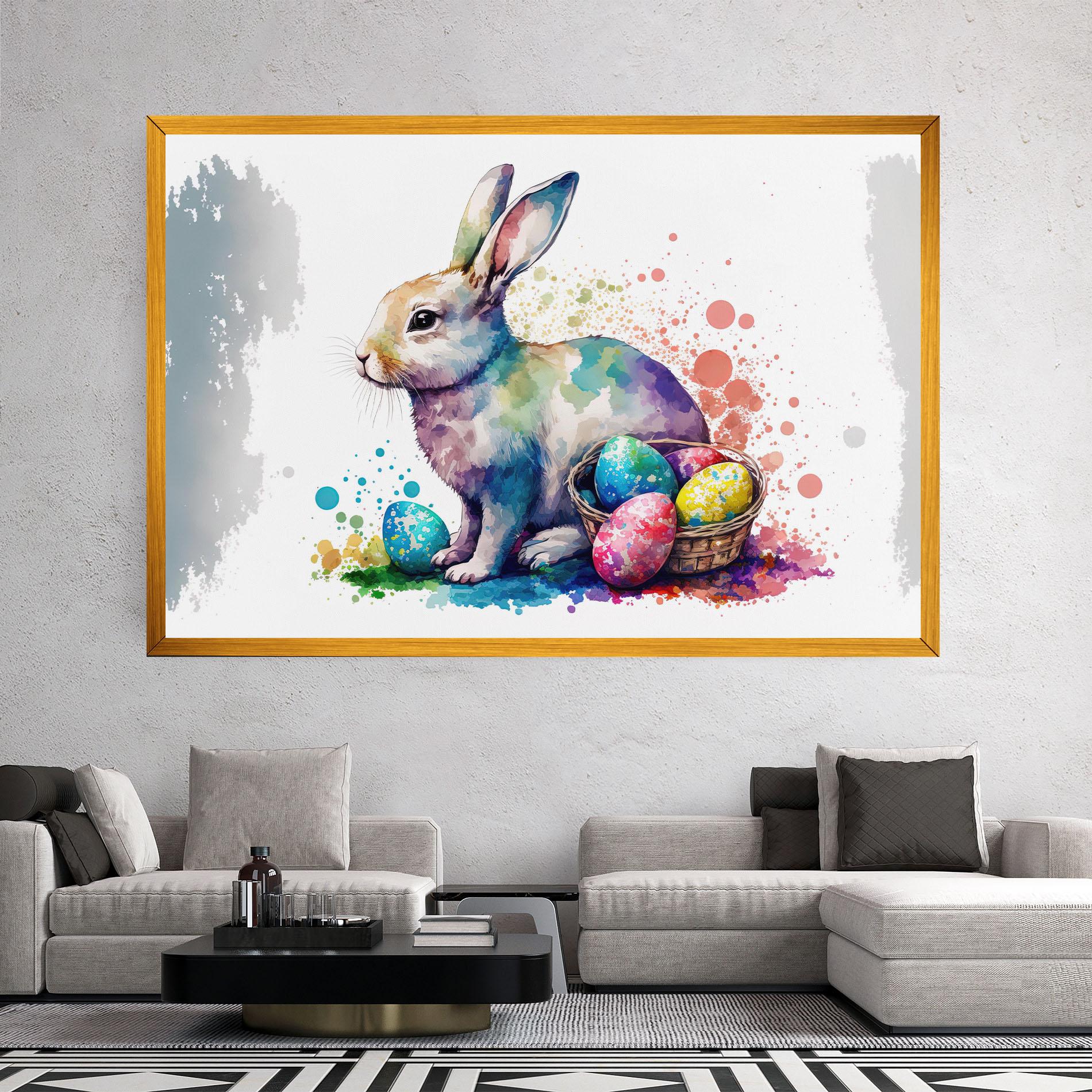 Obraz na Płótnie Easter Bunny Watercolor mockup 2