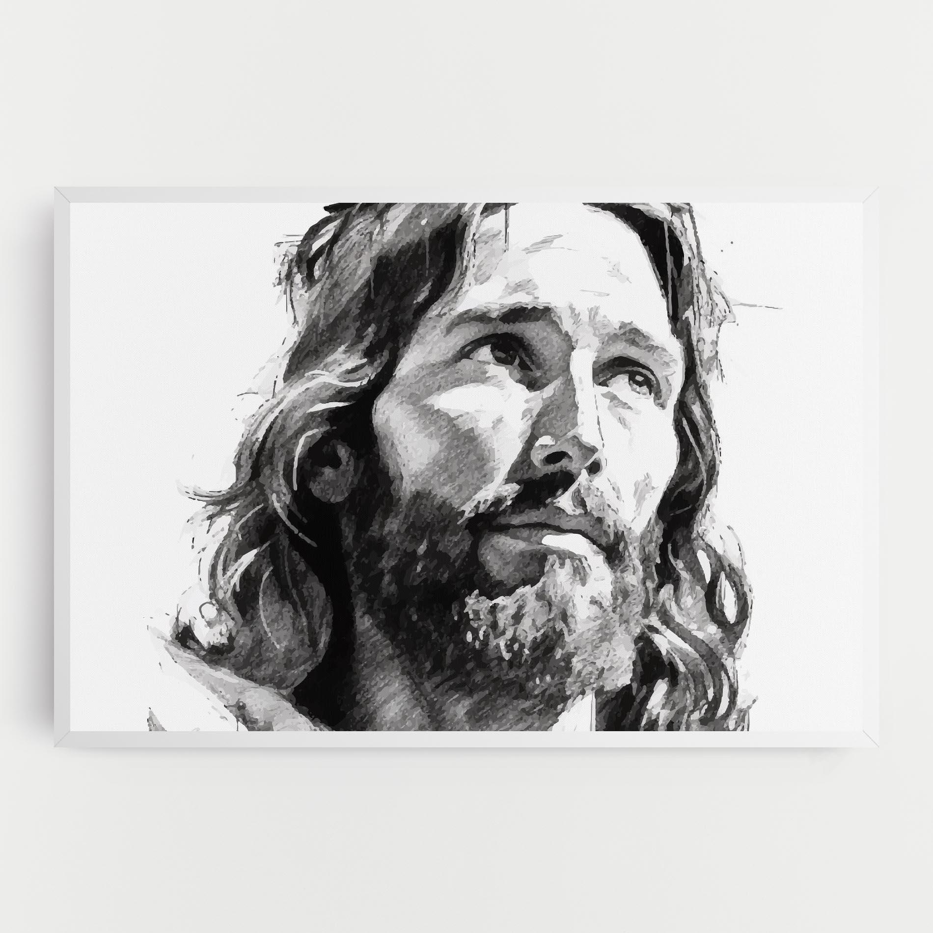 Obraz na Płótnie Jesus Drawing mockup 0