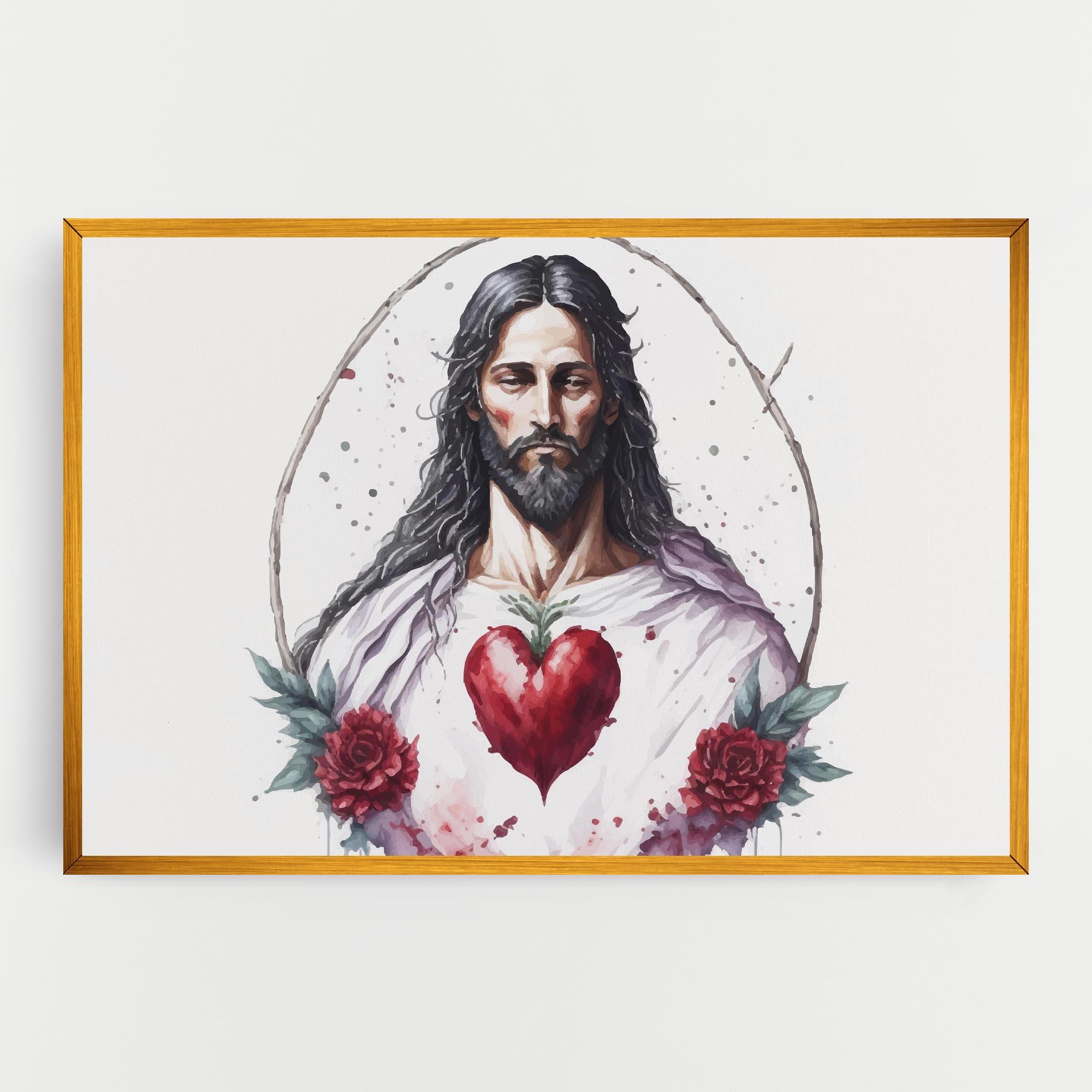 Obraz na Płótnie Jesus Heart mockup 0