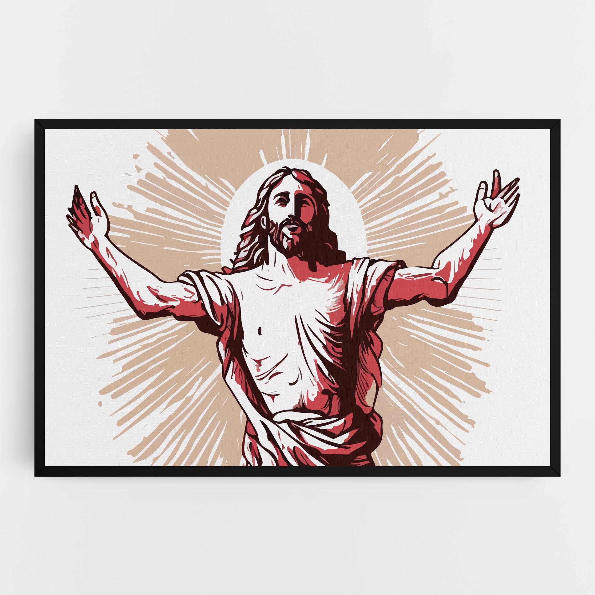 Obraz na Płótnie Artistic Jesus mockup 0