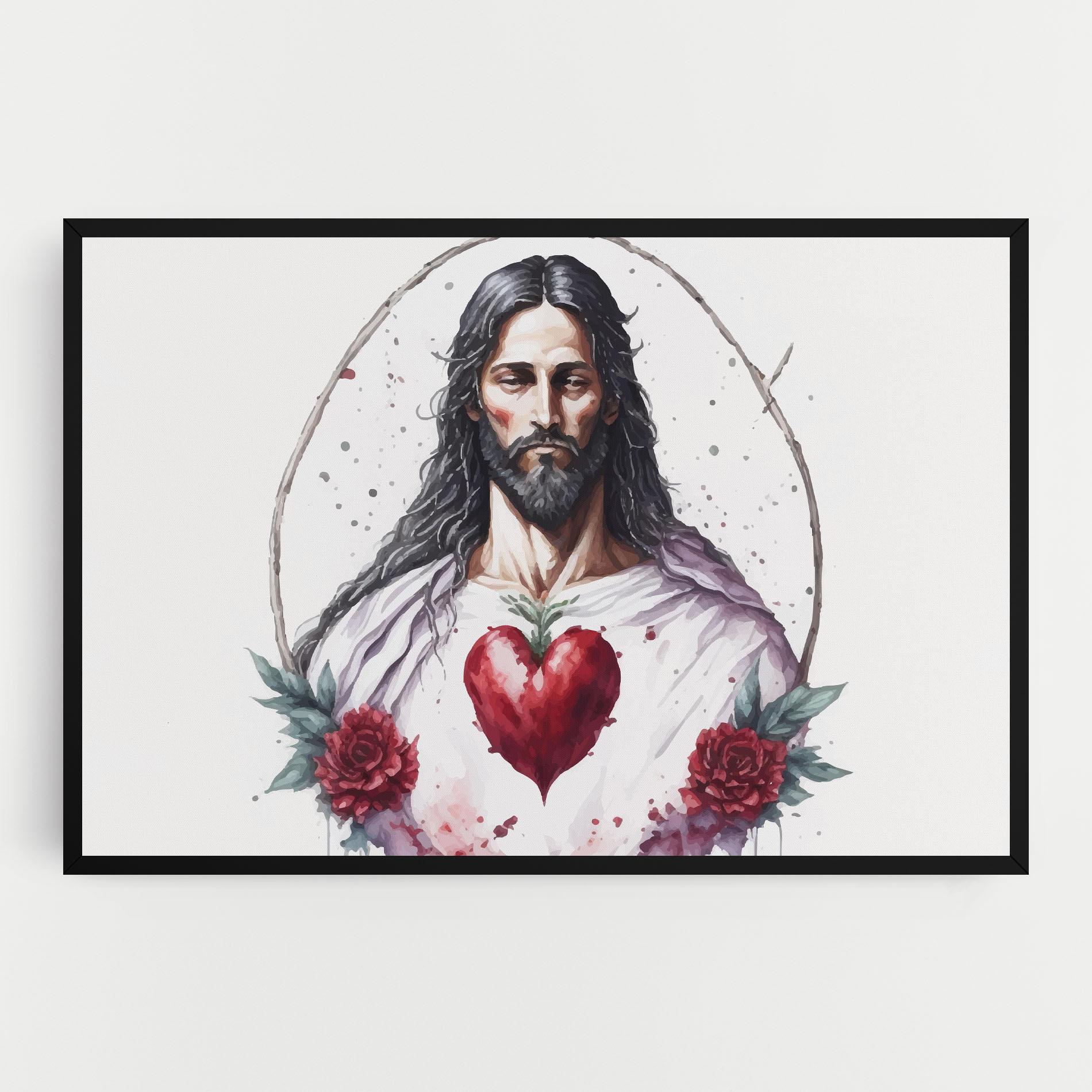 Obraz na Płótnie Jesus Heart mockup 0