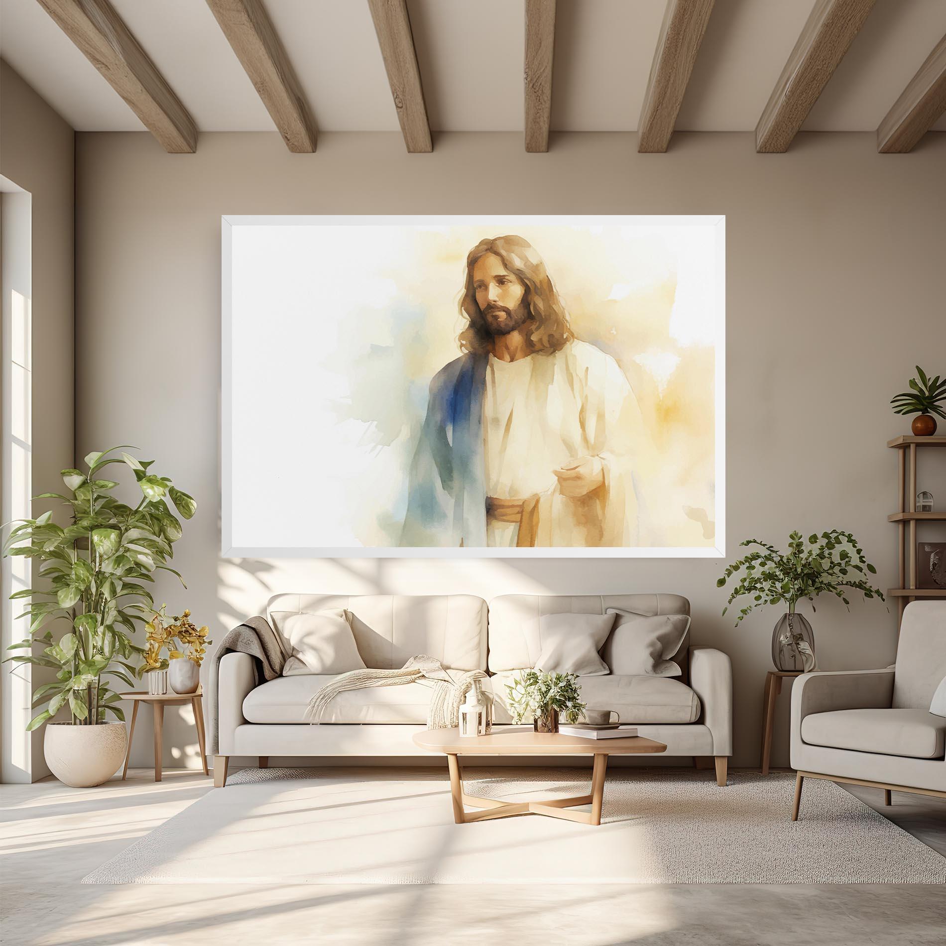 Obraz na Płótnie Jesus Light Art mockup 6
