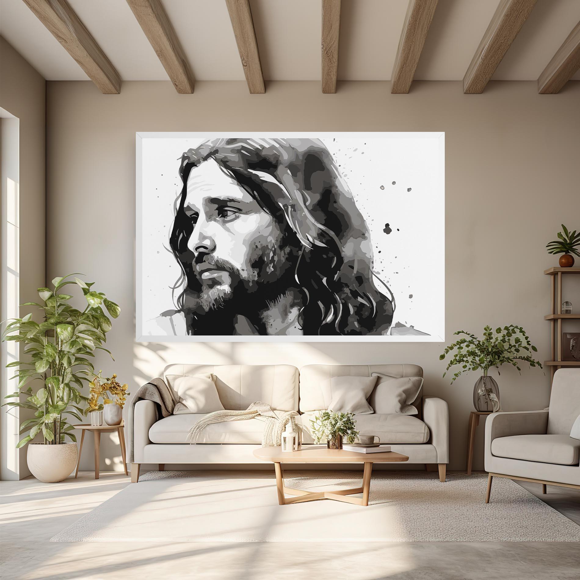 Obraz na Płótnie Jesus Watercolor mockup 6