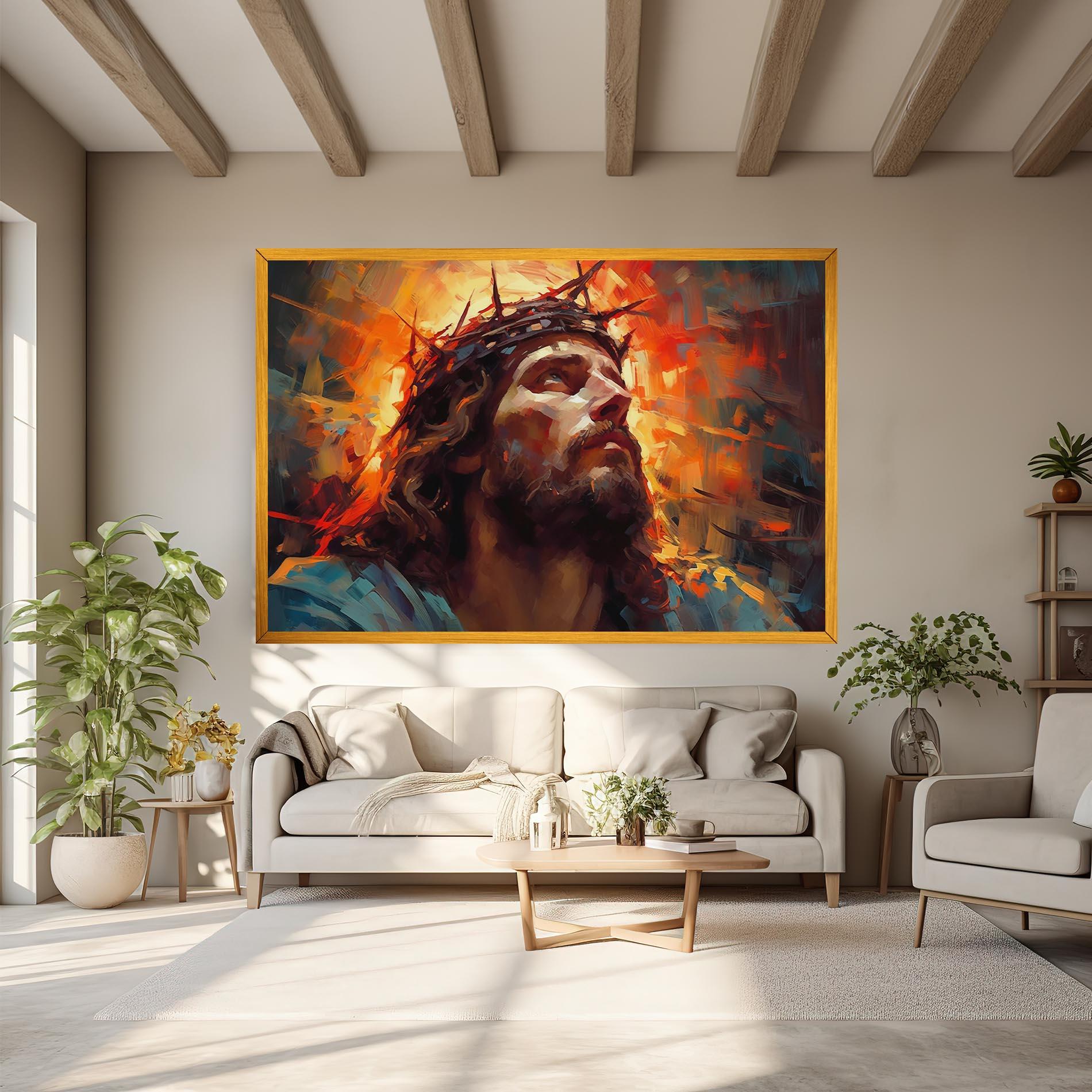 Obraz na Płótnie Jesus Crown Light mockup 6