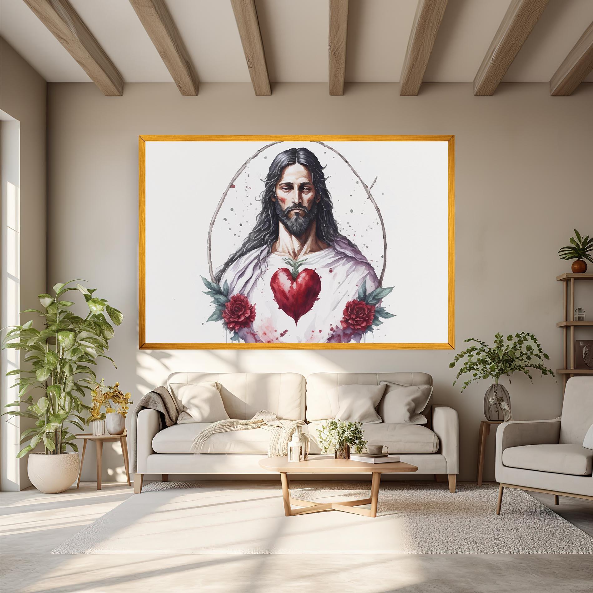 Obraz na Płótnie Jesus Heart mockup 6