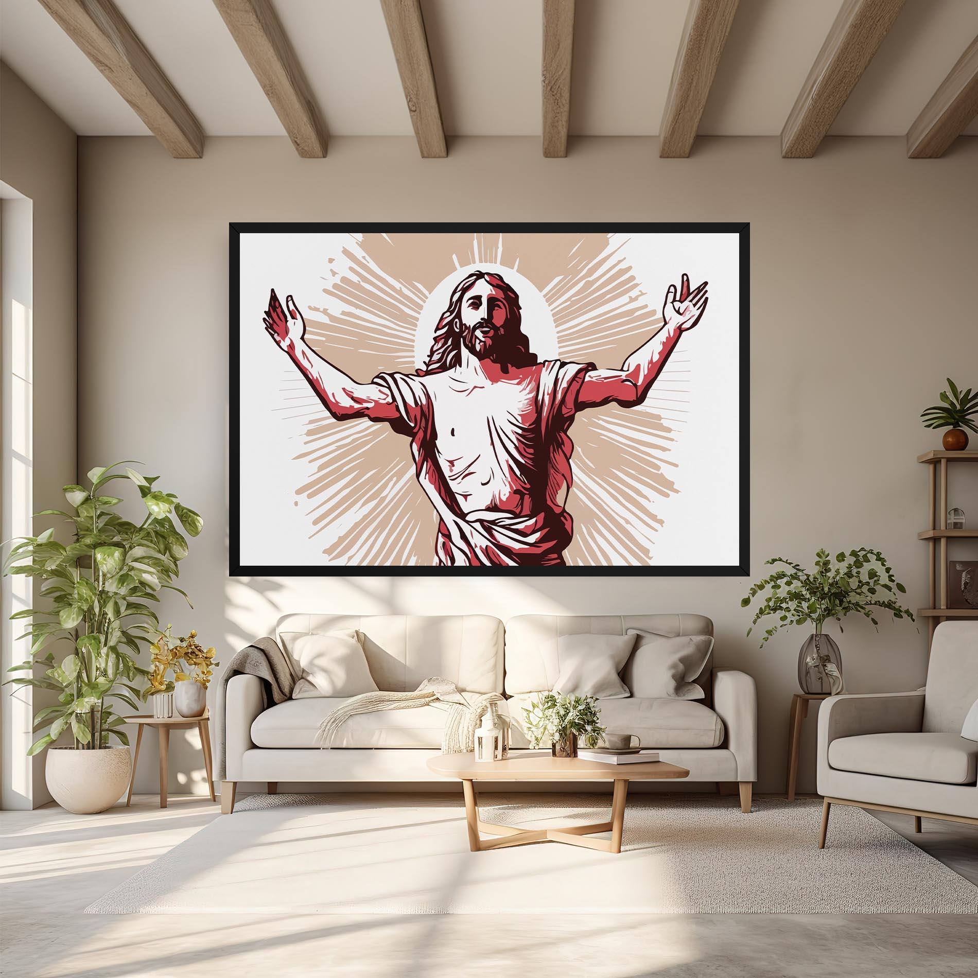 Obraz na Płótnie Artistic Jesus mockup 6