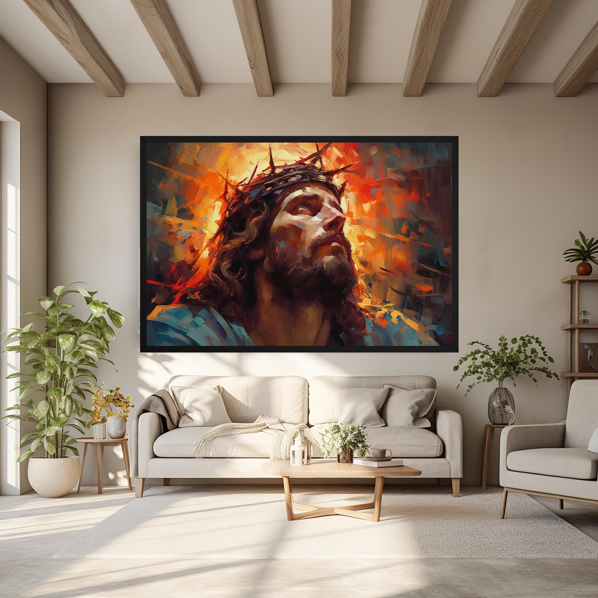 Obraz na Płótnie Jesus Crown Light mockup 6