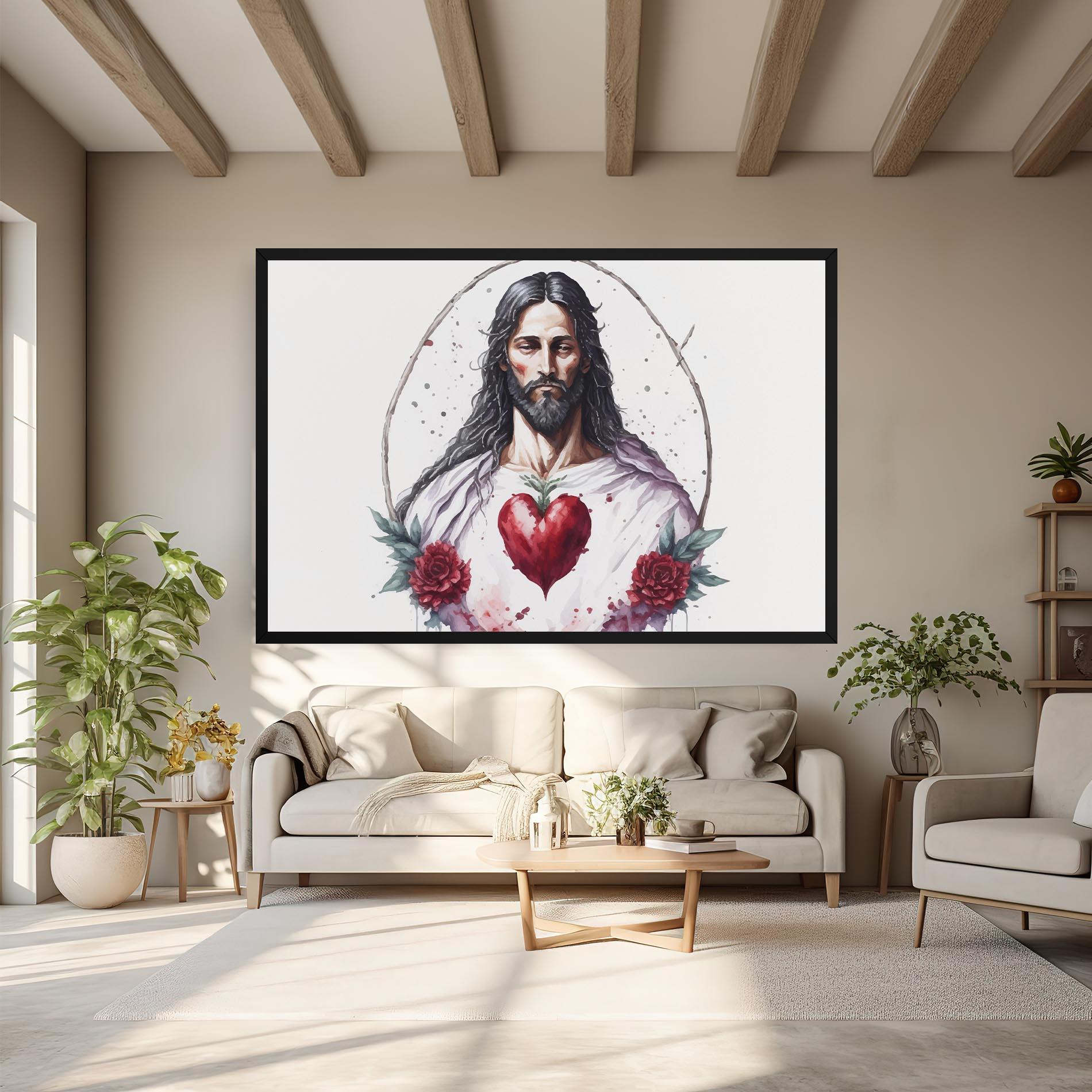 Obraz na Płótnie Jesus Heart mockup 6