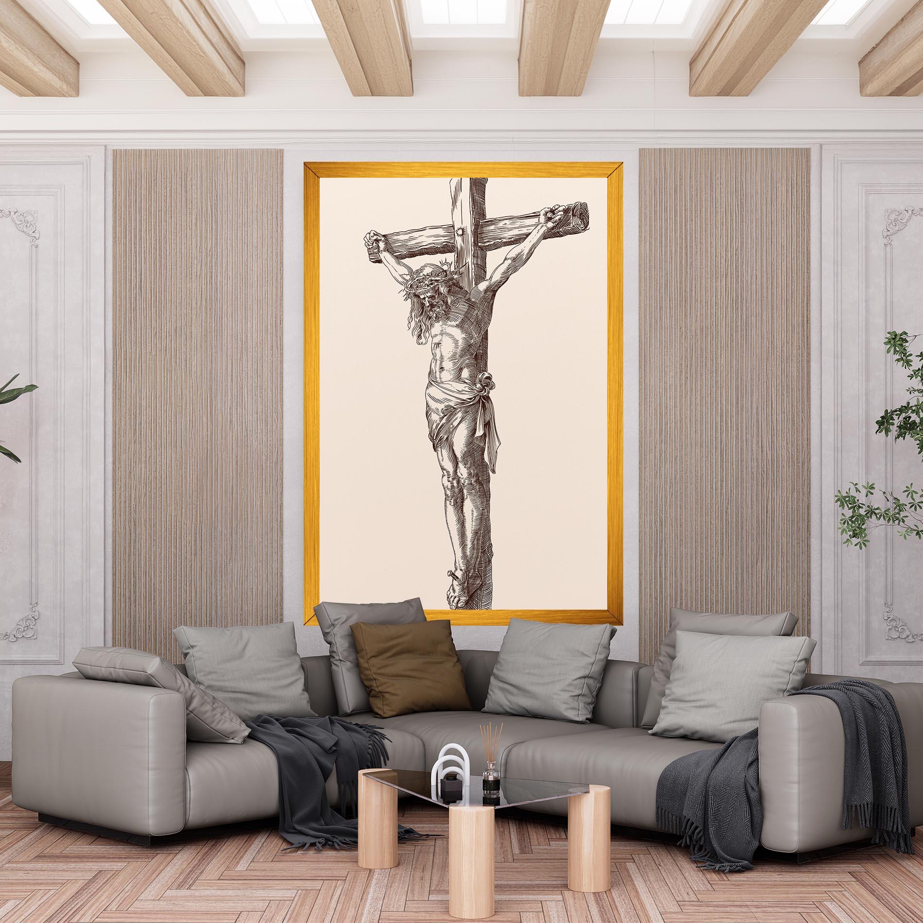 Obraz na Płótnie Brown Cross Jesus mockup 6
