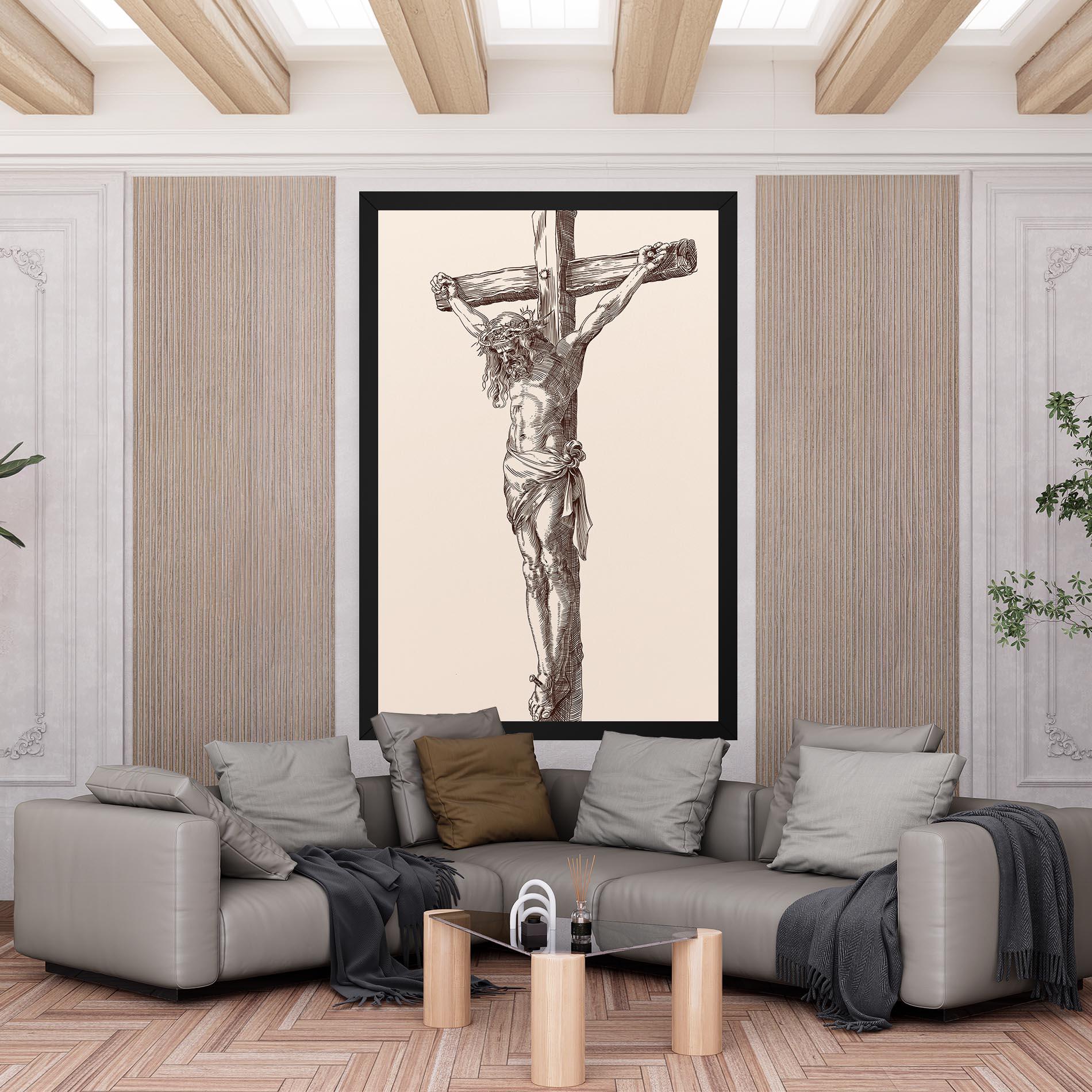 Obraz na Płótnie Brown Cross Jesus mockup 6