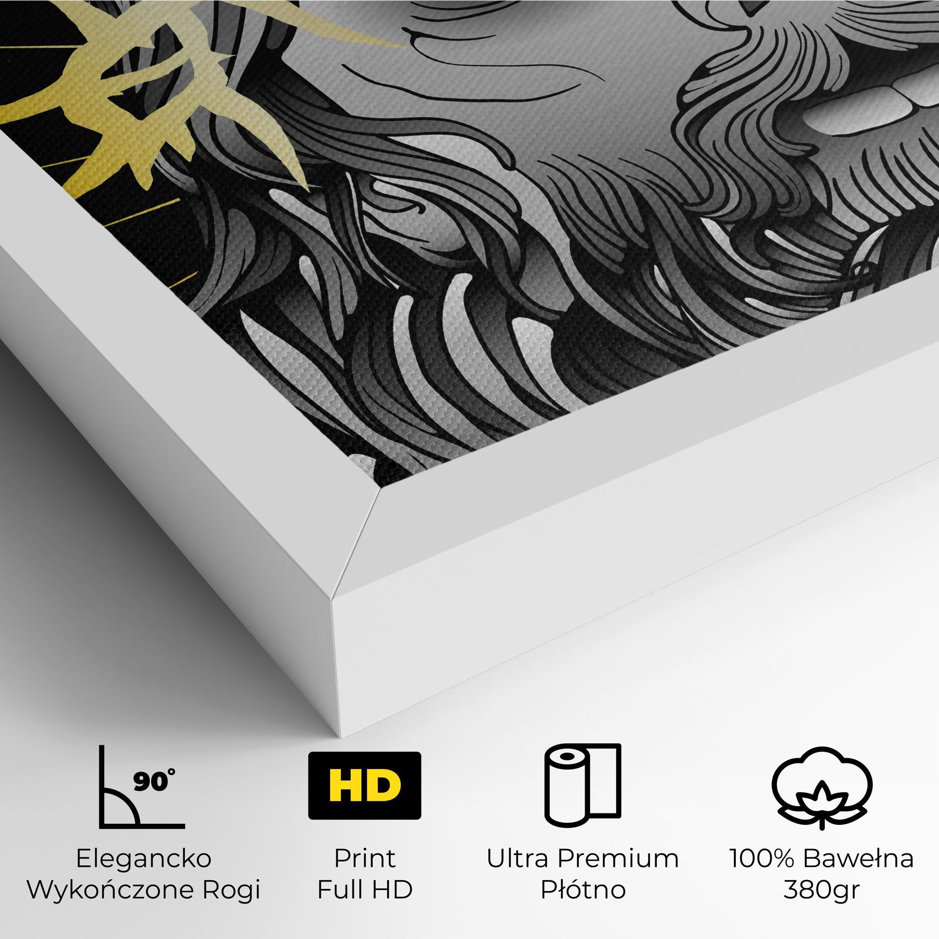 Obraz na Płótnie Gold Christ mockup 4