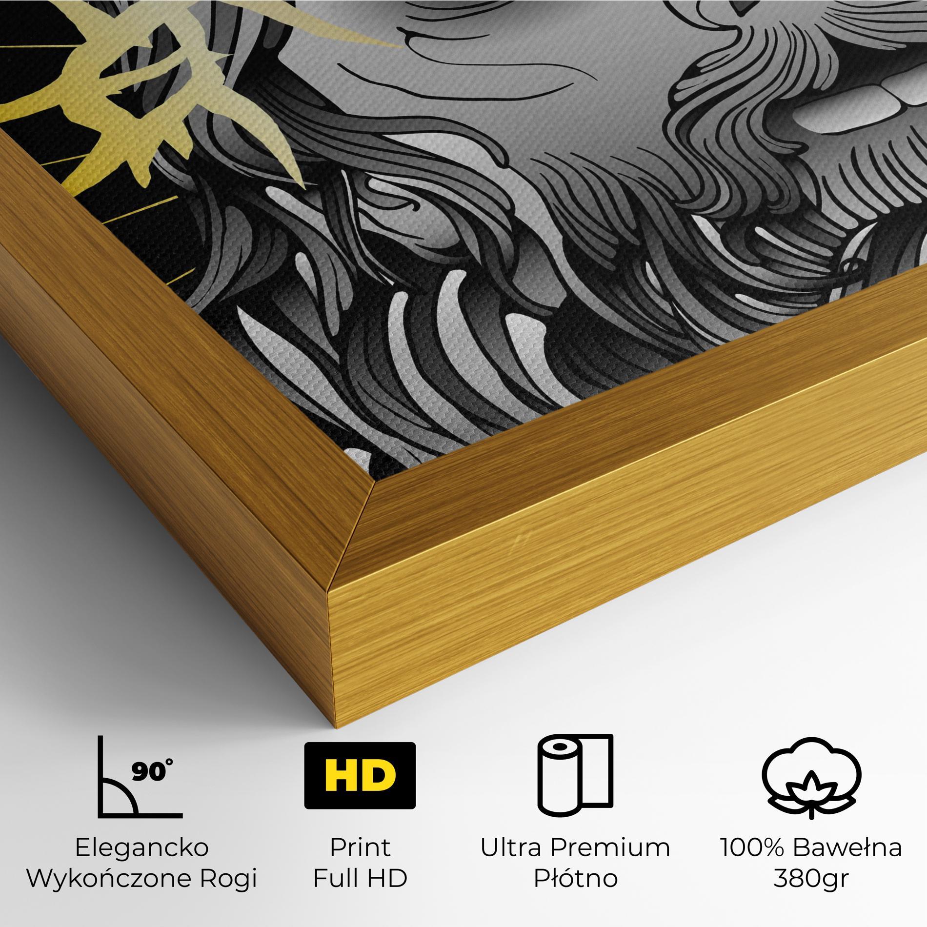 Obraz na Płótnie Gold Christ mockup 4