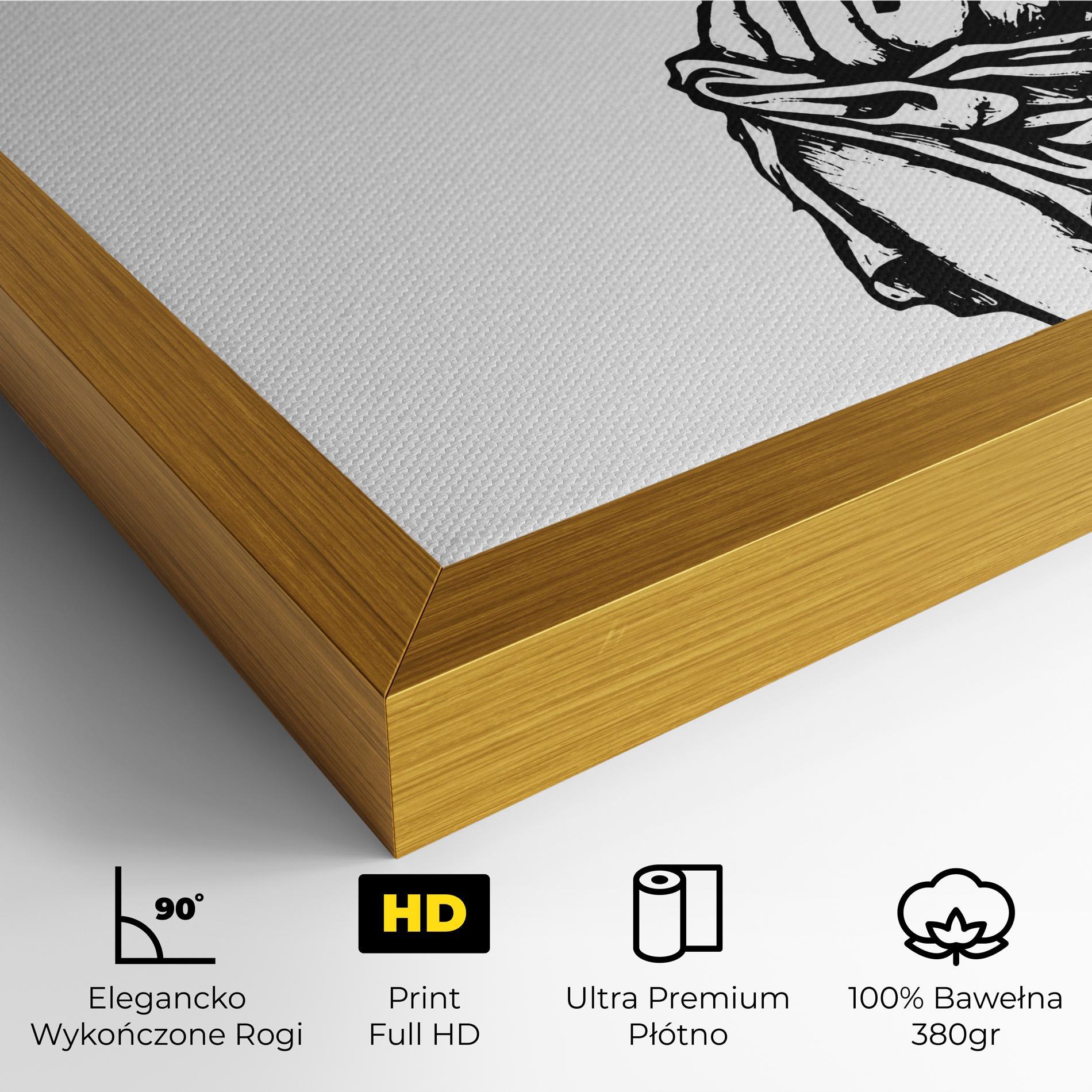 Obraz na Płótnie Jesus Black Line mockup 4