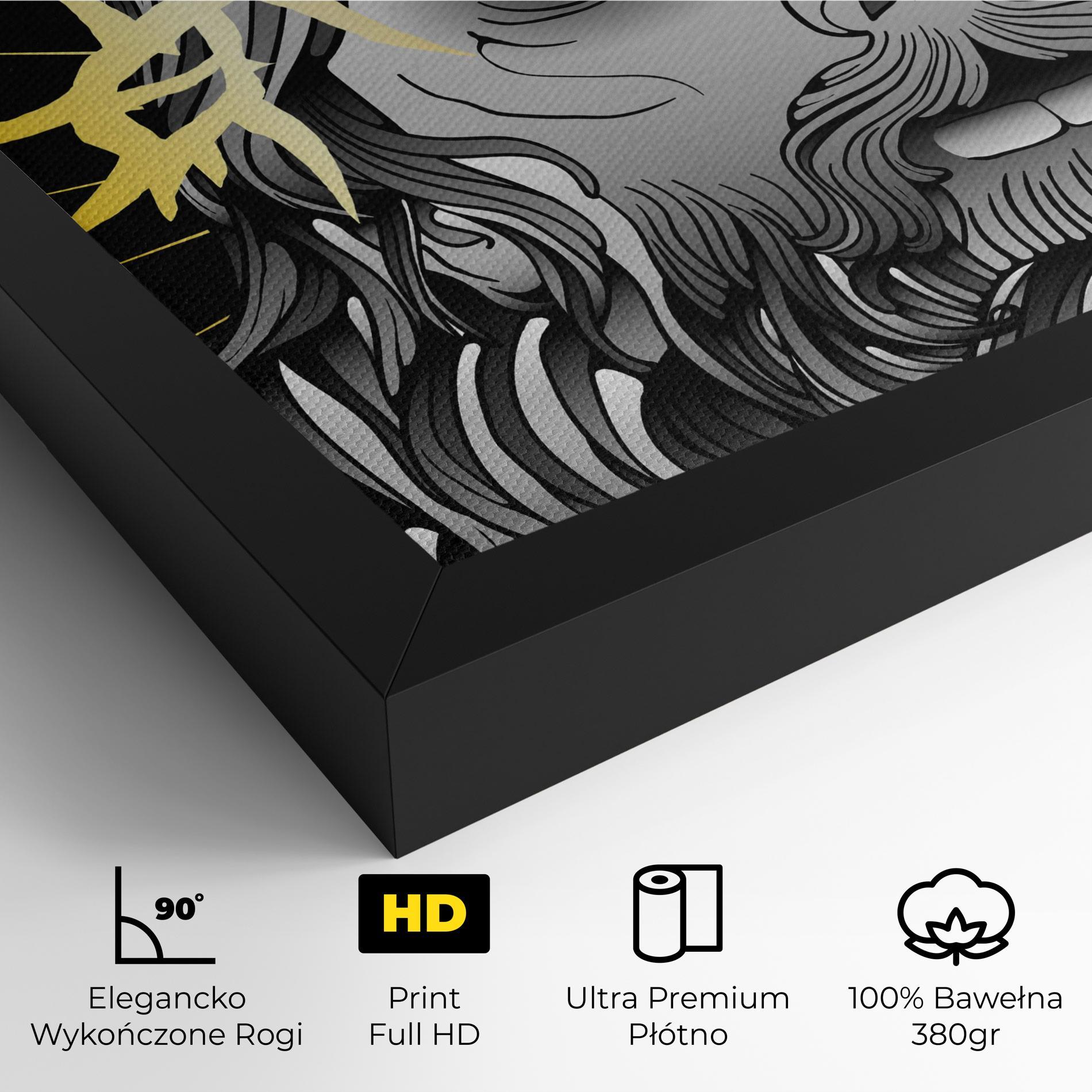 Obraz na Płótnie Gold Christ mockup 4