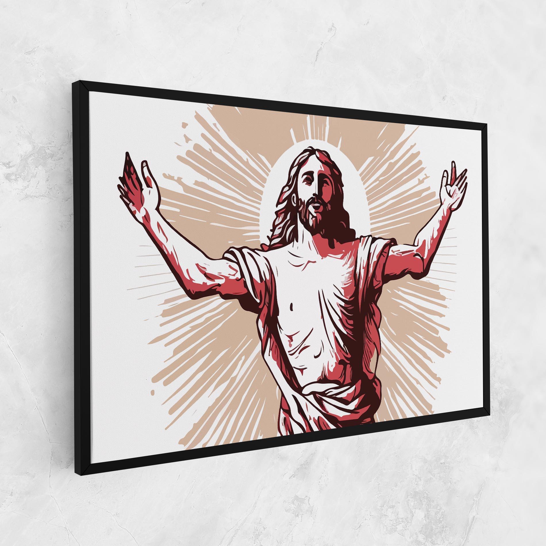Obraz na Płótnie Artistic Jesus mockup 1